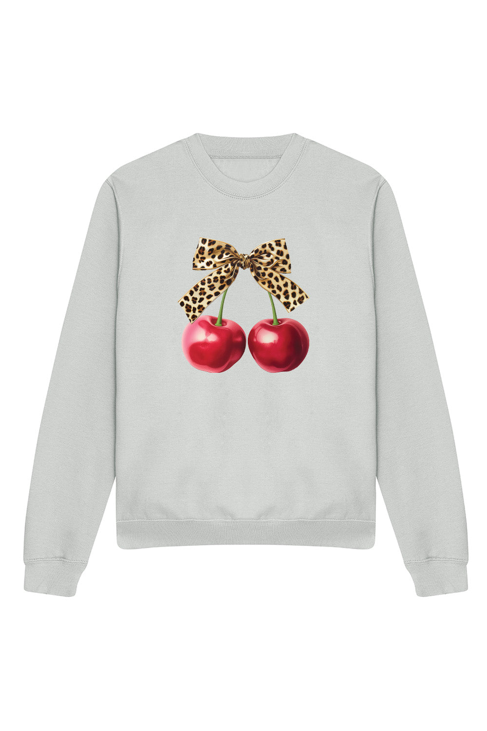 Cherries With Leopard Print Bow Sweatshirt