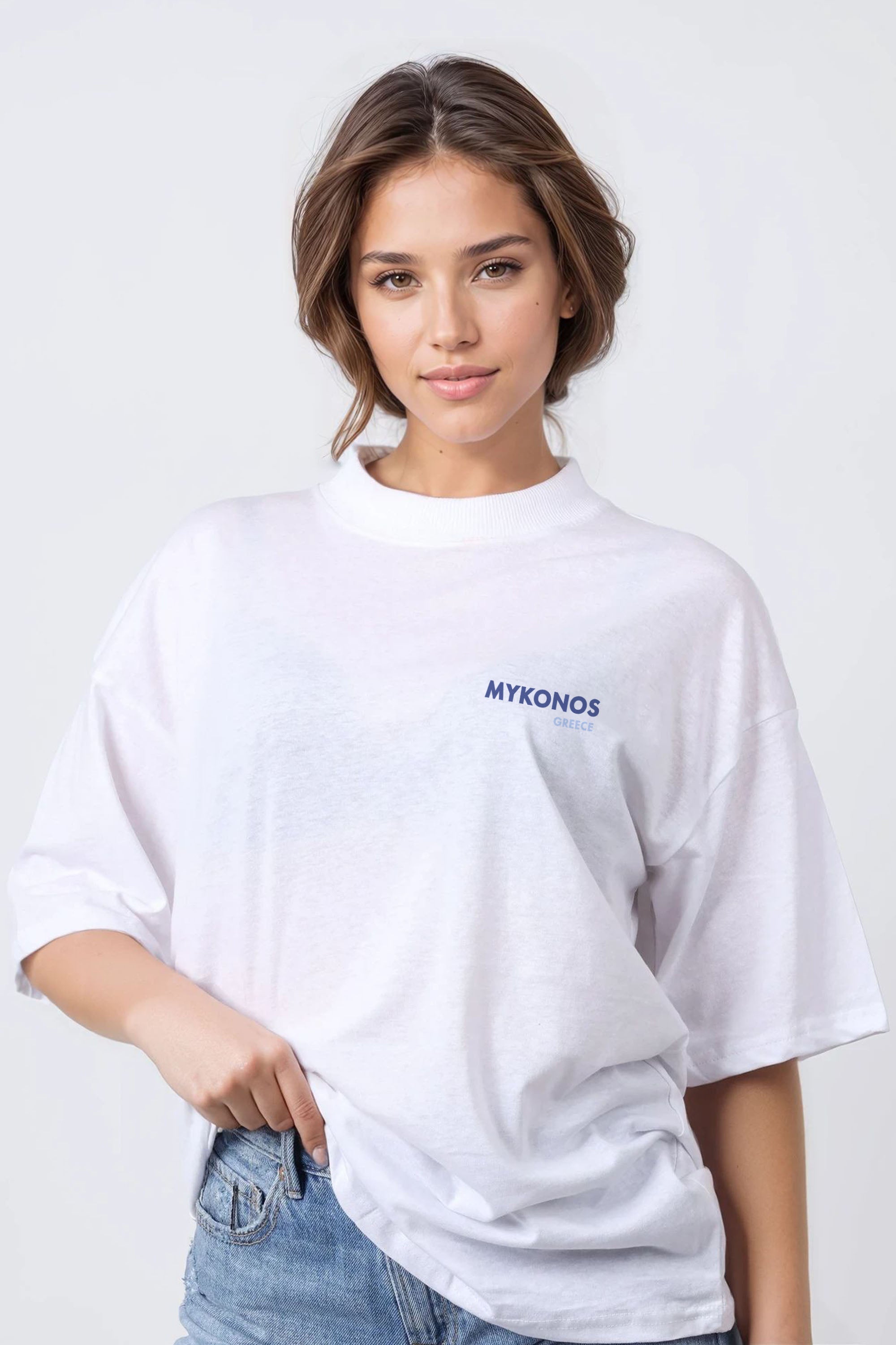 150GSM Oversized T-Shirt in Mykonos Bikini Print