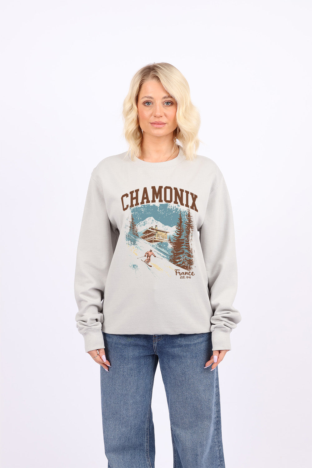 Chamonix France Ski Haven Printed Sweatshirts (Custom Packs)