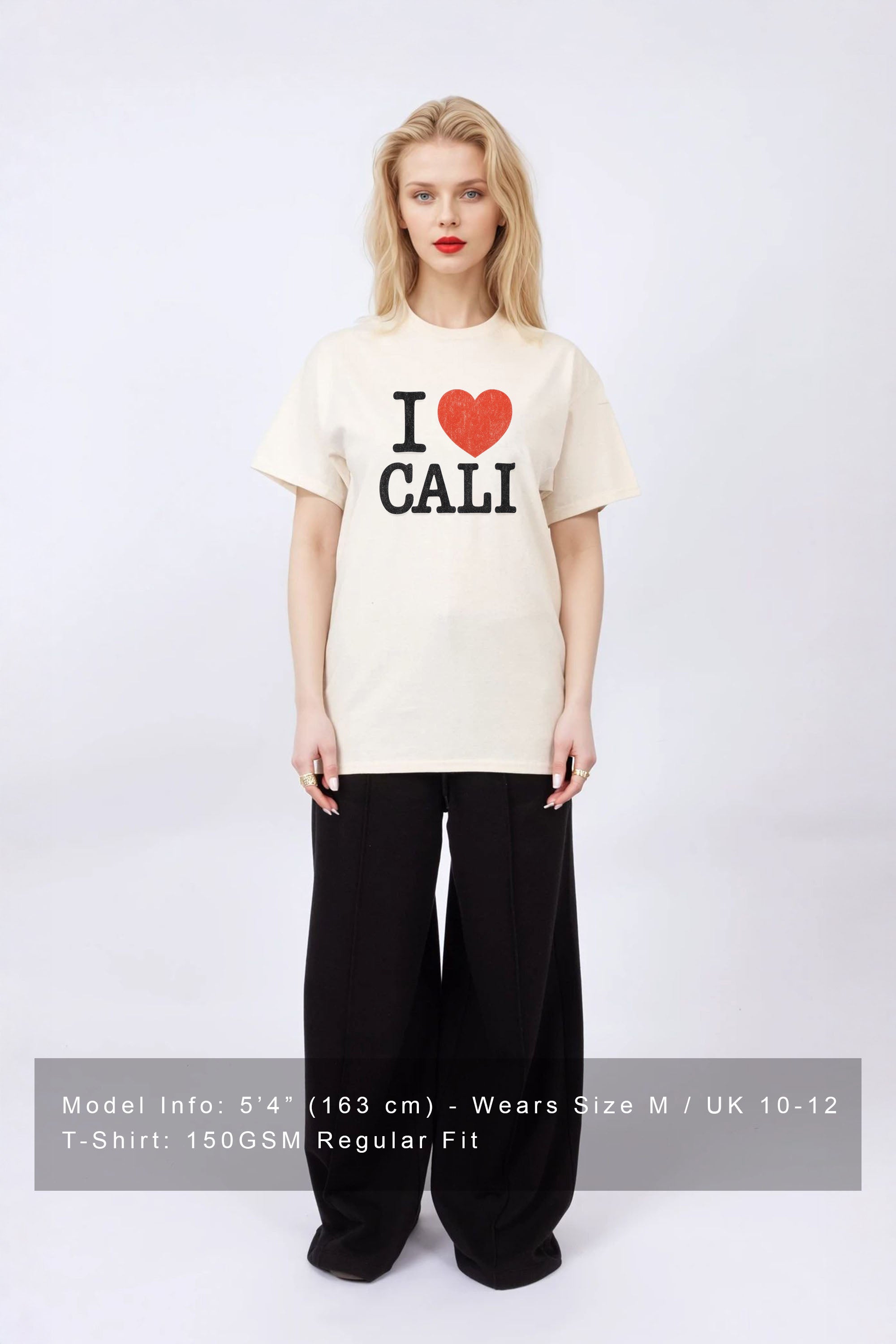 Regular Fit T-shirt in I love Cali Print