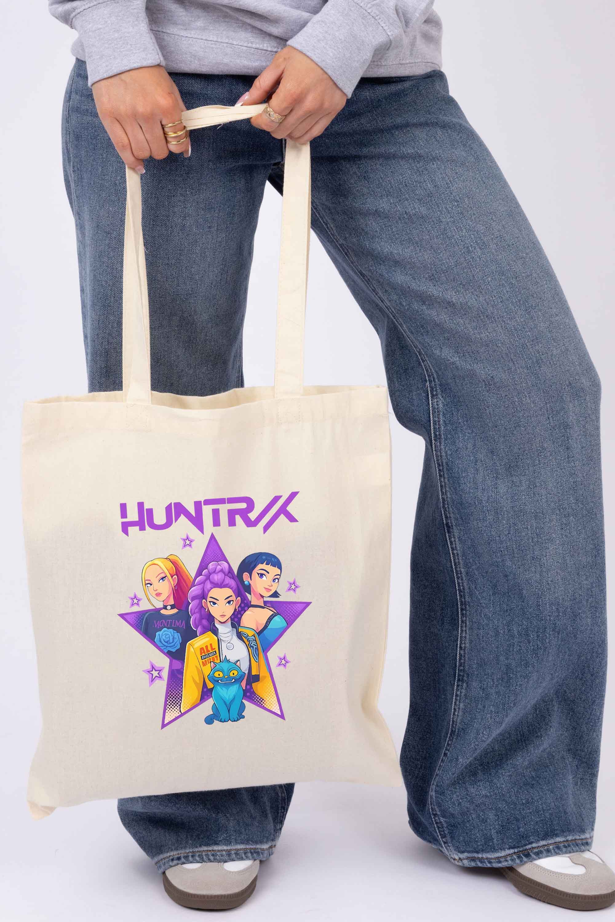 K-Pop Star Squad Graphic Printed Cotton Tote Bag