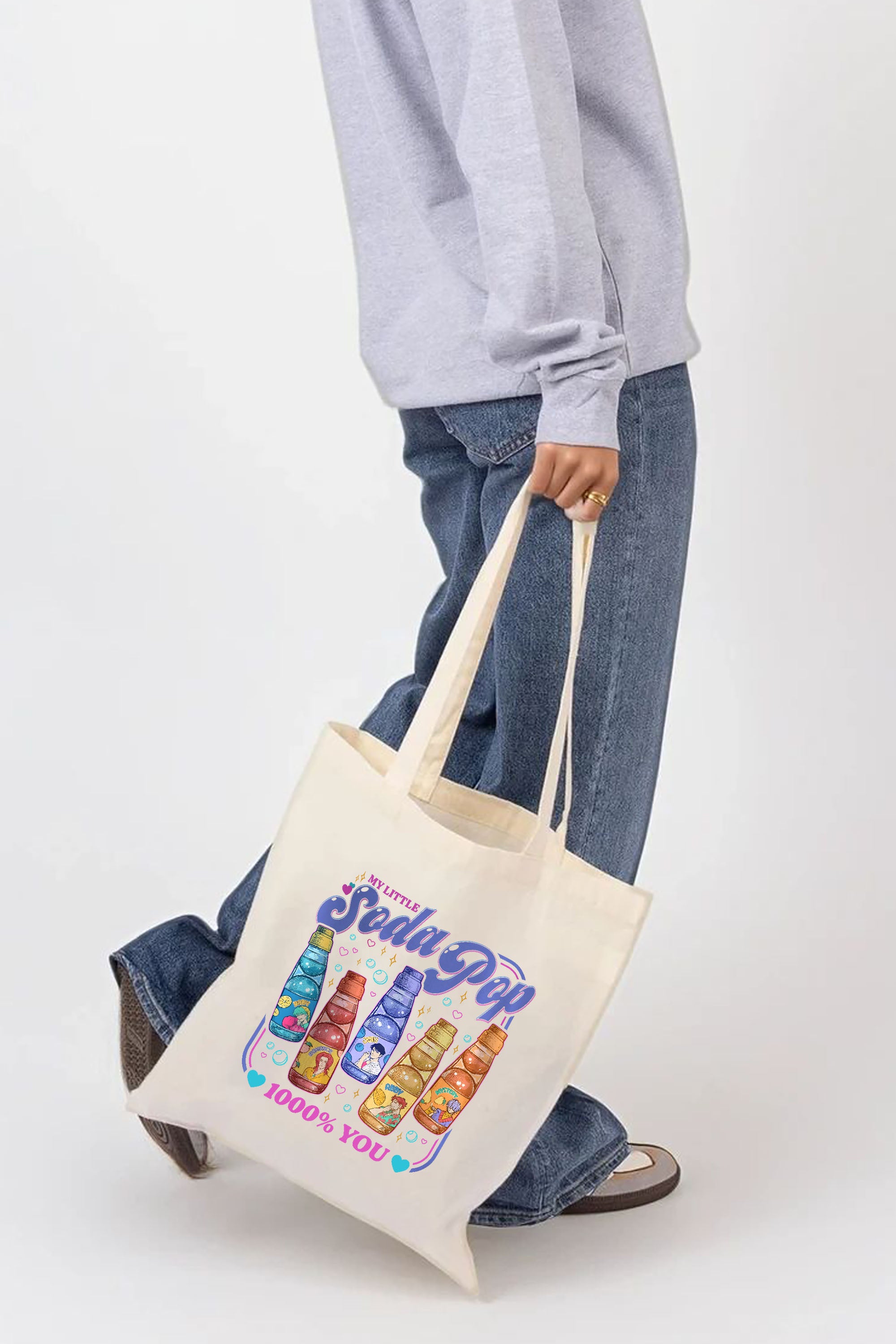 Soda Pop Printed Cotton Tote Bag