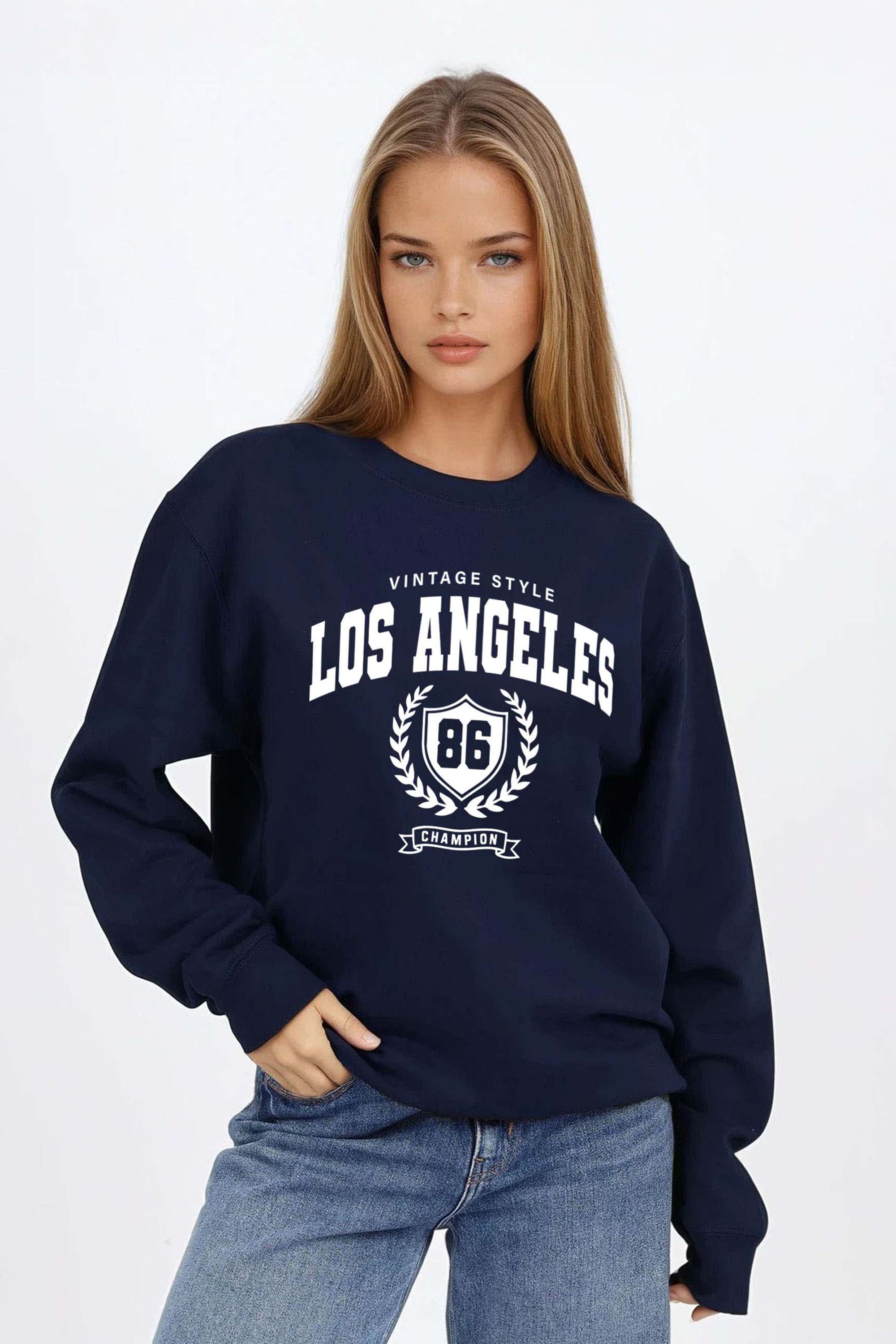 Vintage Style Los Angeles Printed Sweatshirt