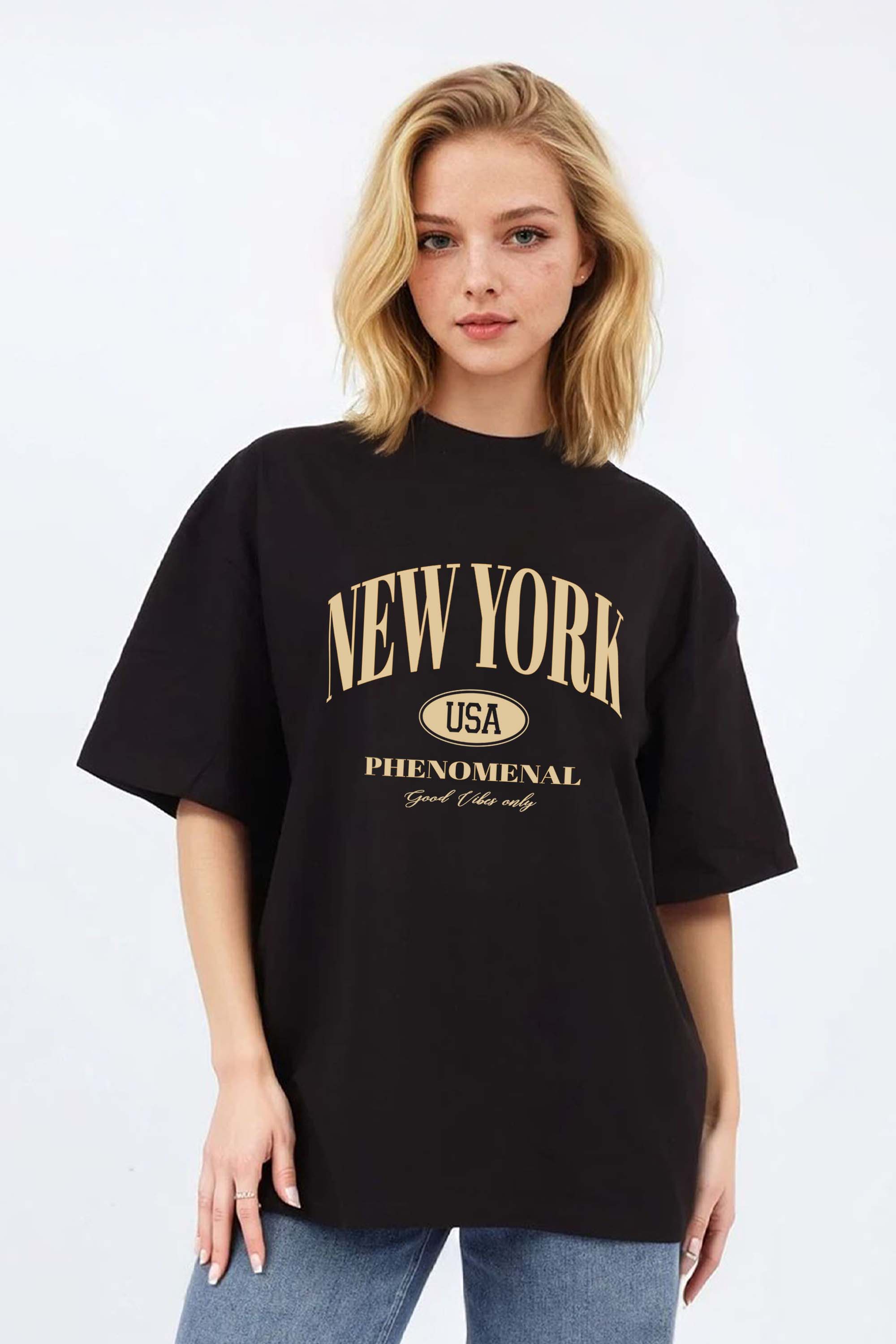 220GSM Oversized T-Shirt in New York Phenomenal Print