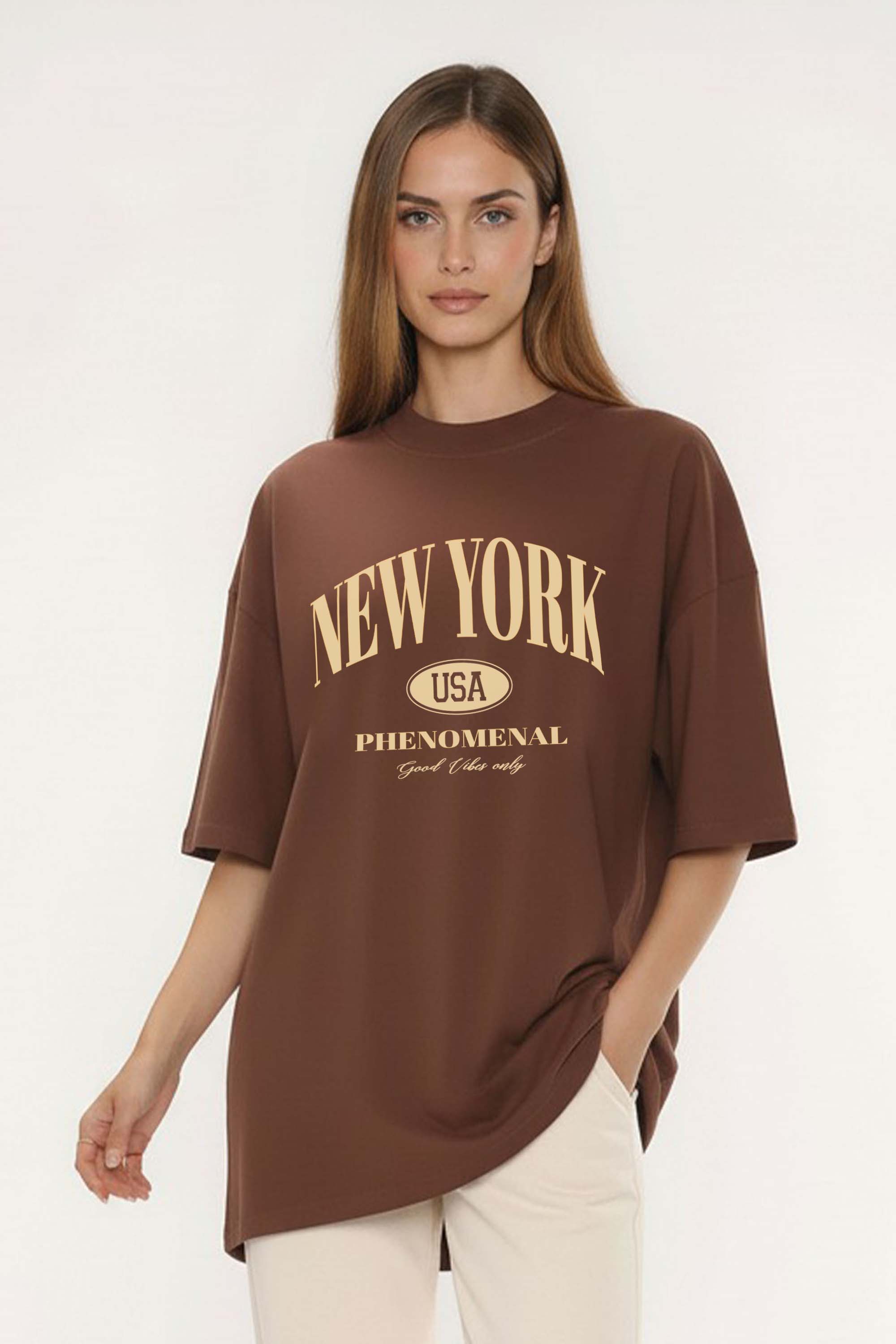 220GSM Oversized T-Shirt in New York Phenomenal Print