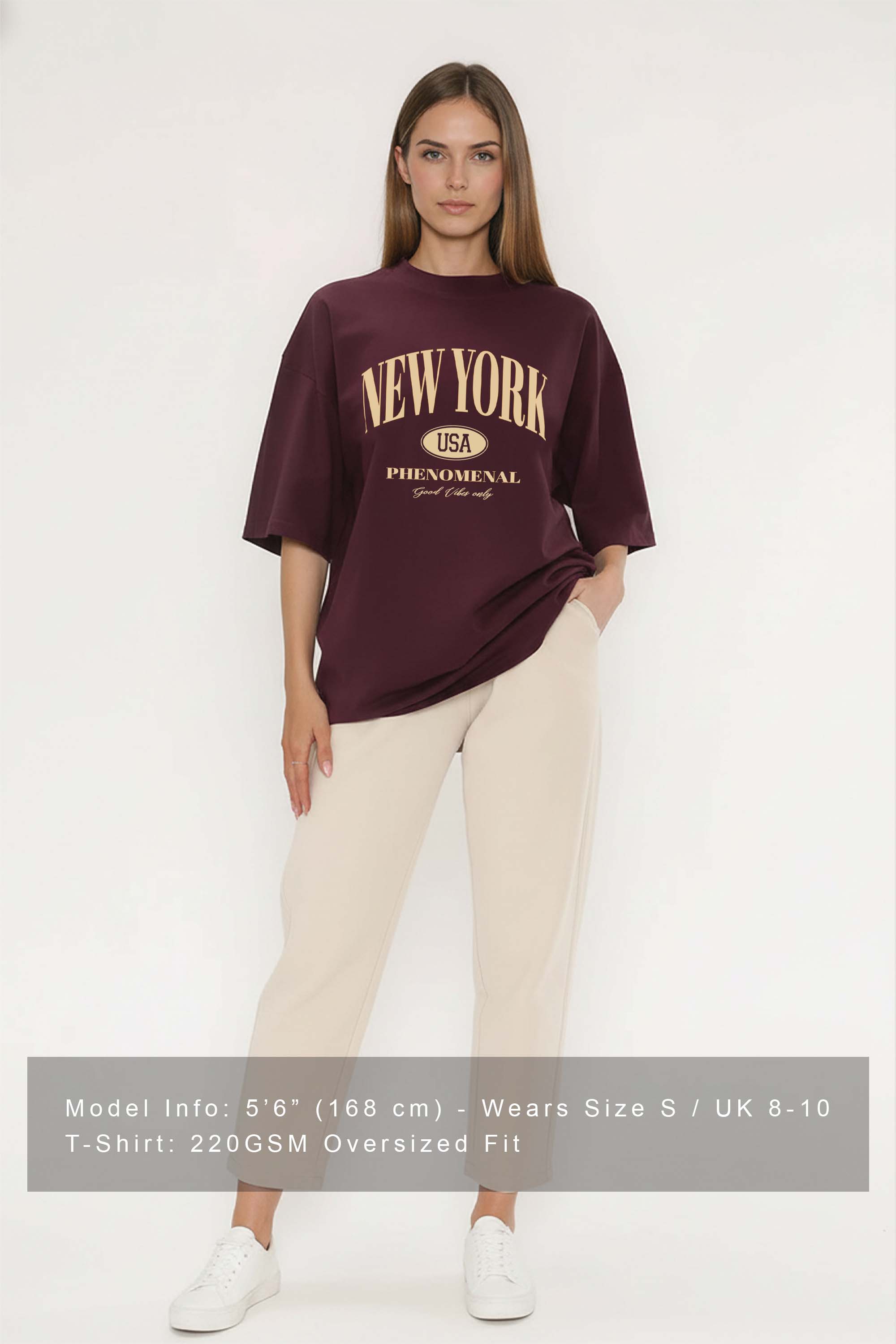 220GSM Oversized T-Shirt in New York Phenomenal Print