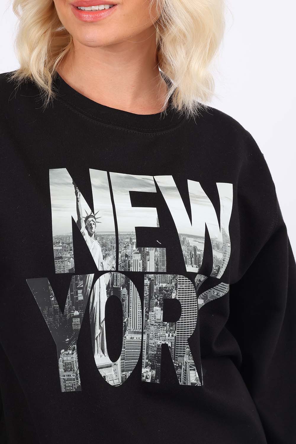 Sweatshirt In New York Skyline Print