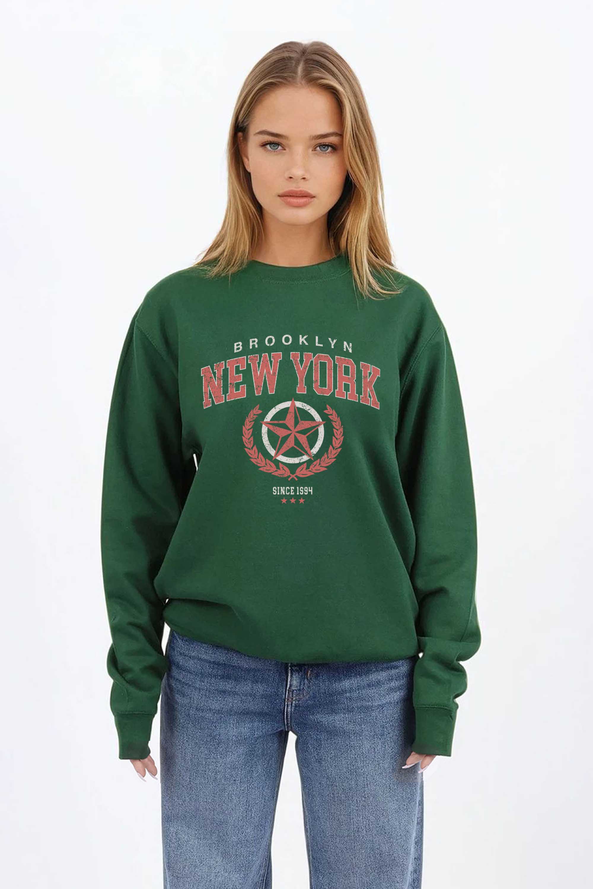 Brooklyn New York Graphic Printed Sweatshirt