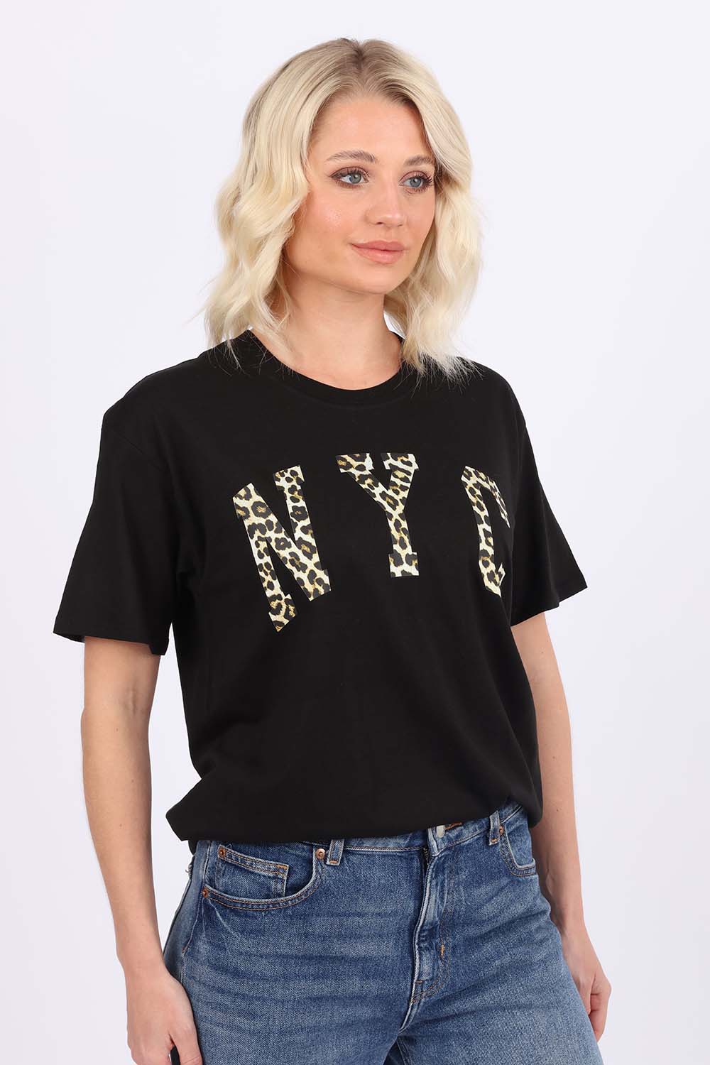 Leopard NYC Printed T Shirt