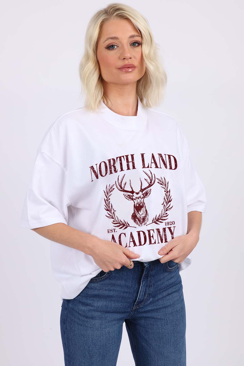 220GSM Oversize T-Shirt North Land Academy Print