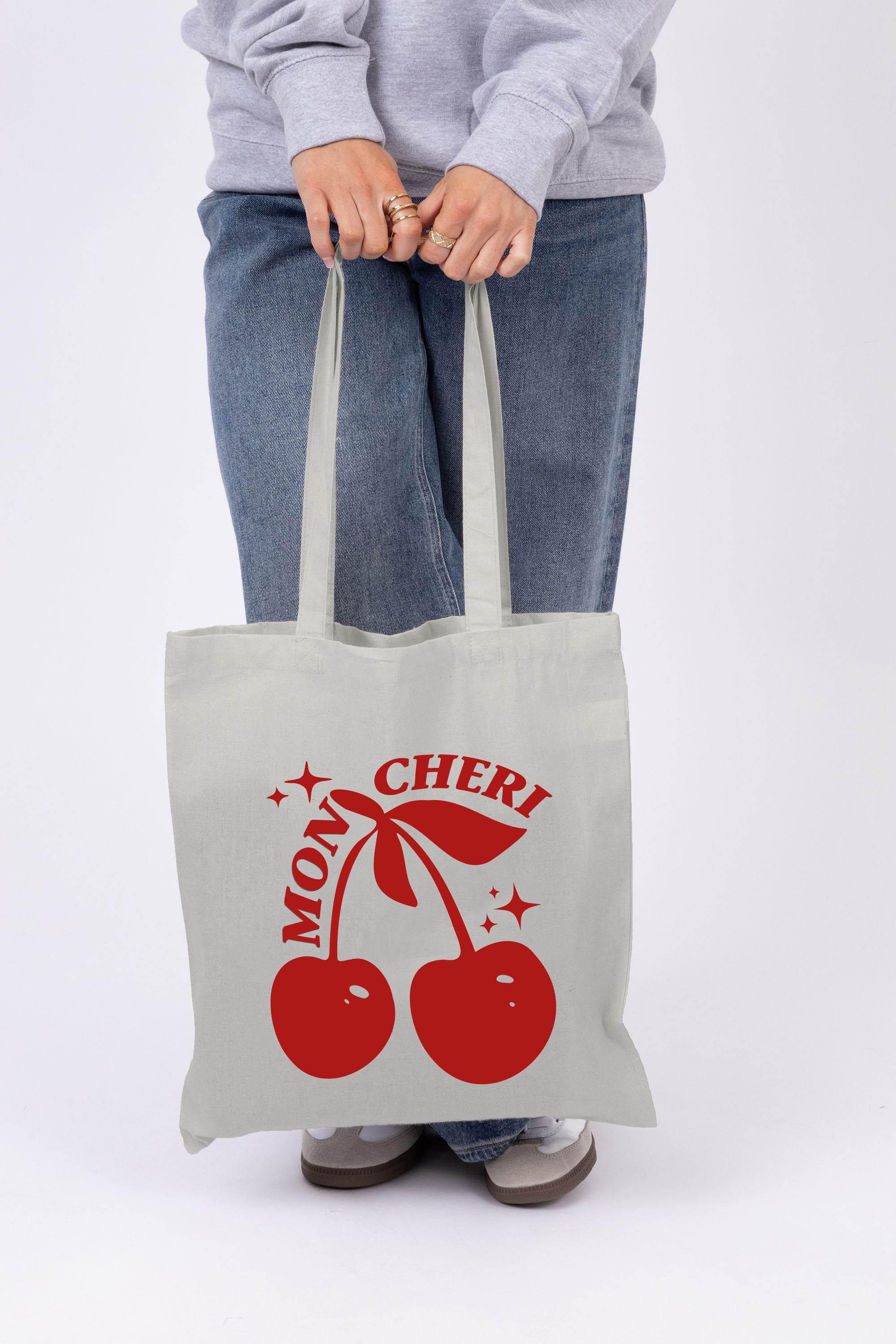 Mon Cheri Printed Cotton Long Handle Canvas Bag (Custom Pack)