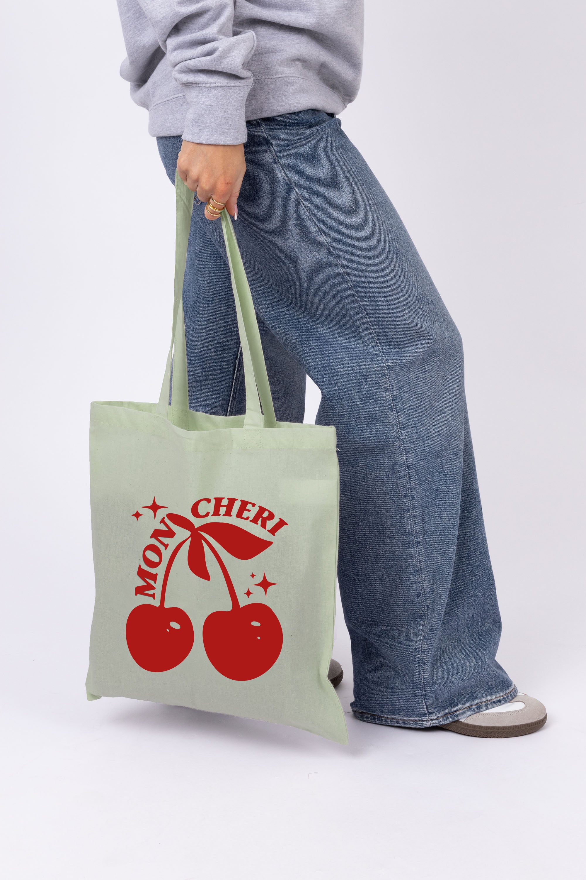 Mon Cheri Printed Cotton Long Handle Canvas Bag (Custom Pack)