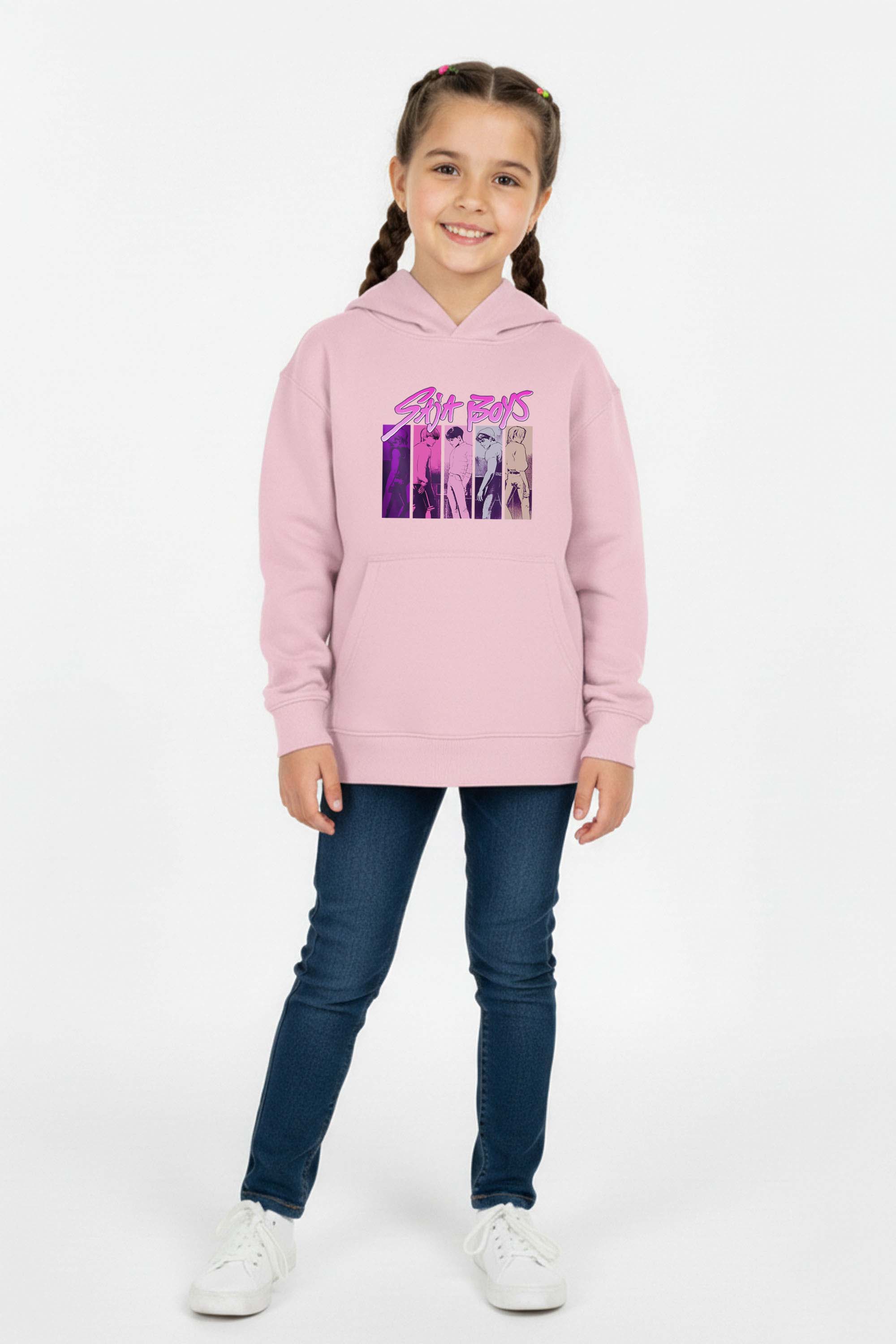 Kids K-Pop Saja Boys Graphic Printed Hoodie