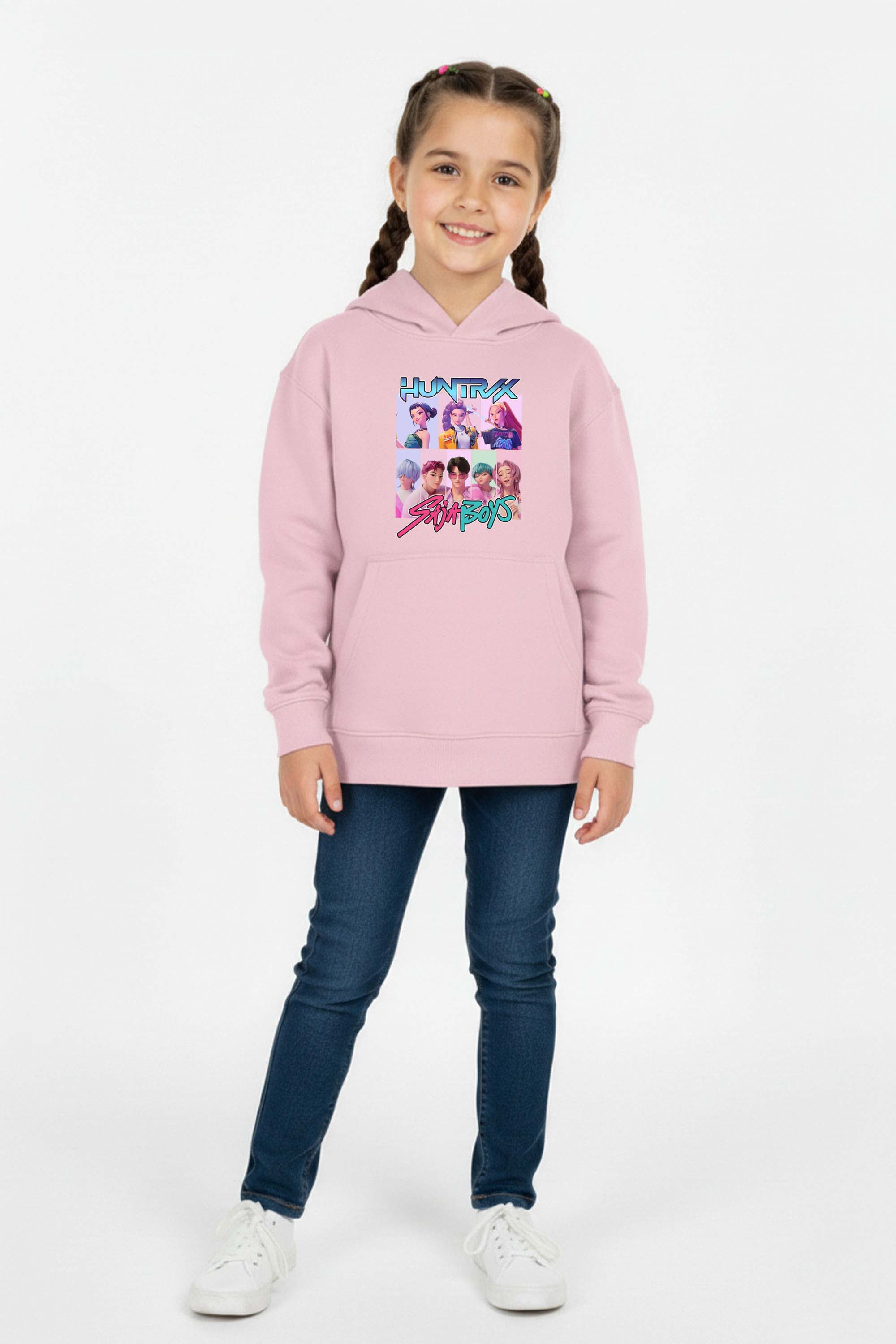 Kids K-Pop Anime Band Graphic Printed Hoodie