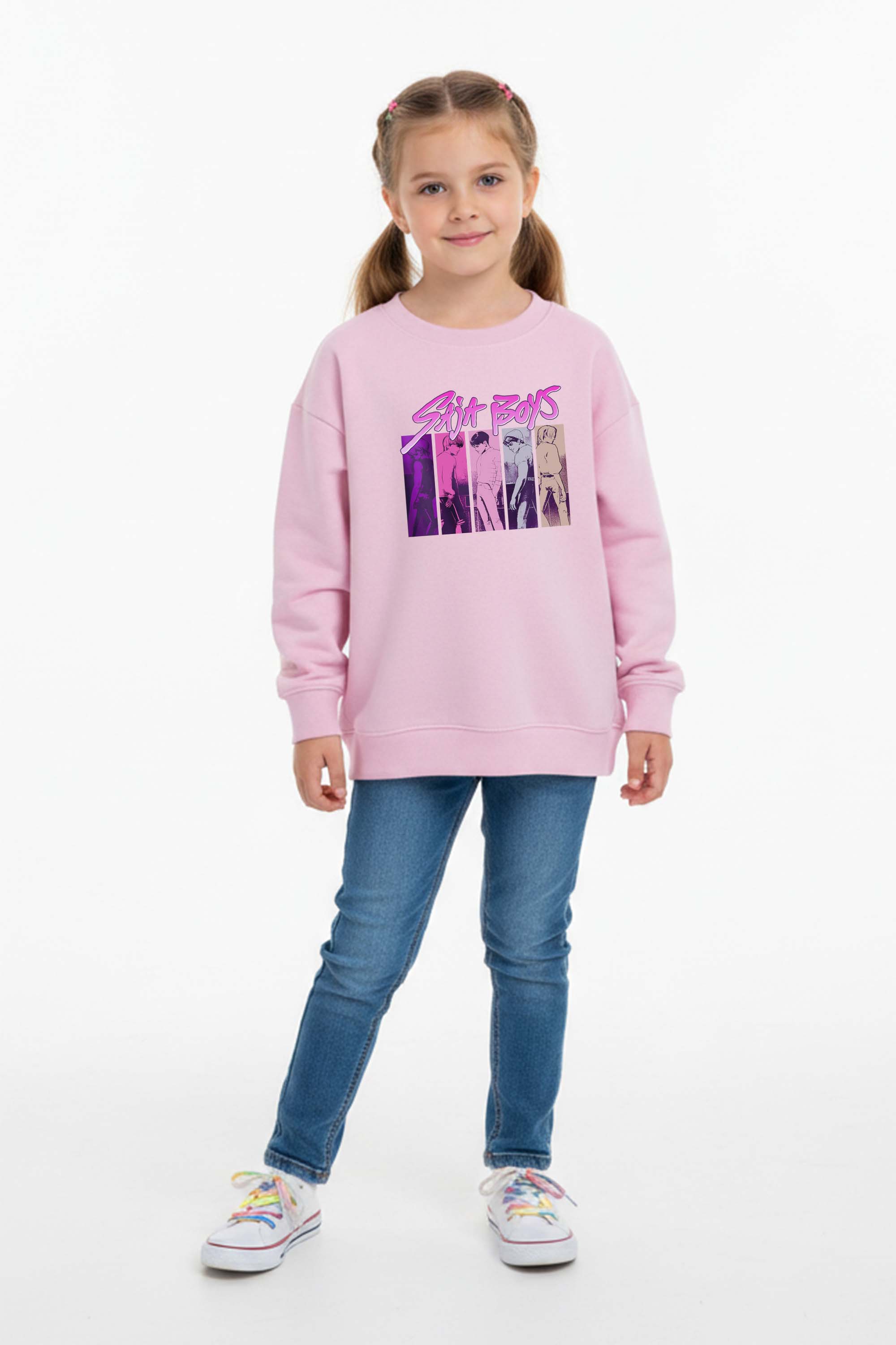 Kids K-Pop Saja Boys Graphic Printed Sweatshirt