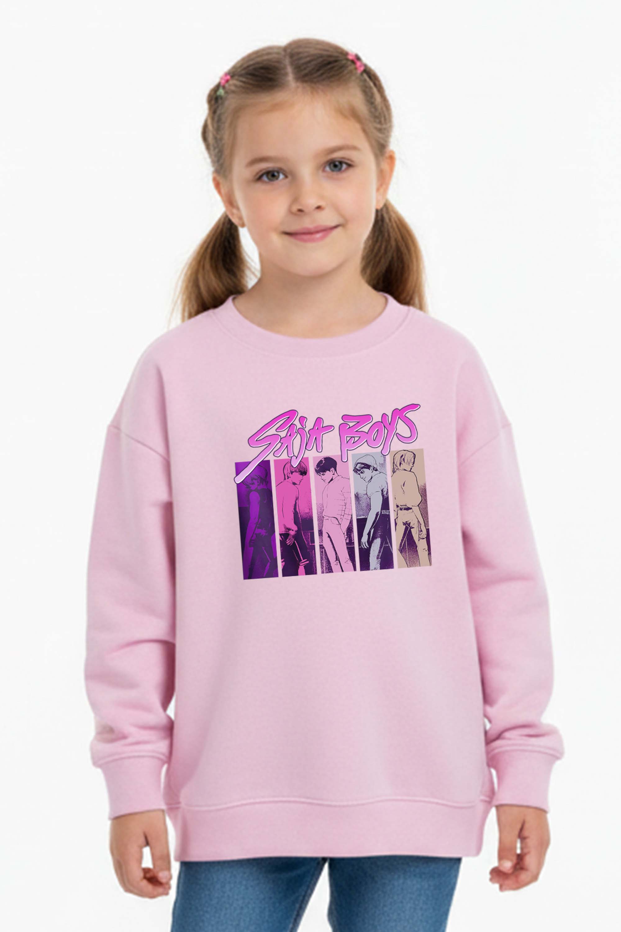 Kids K-Pop Saja Boys Graphic Printed Sweatshirt