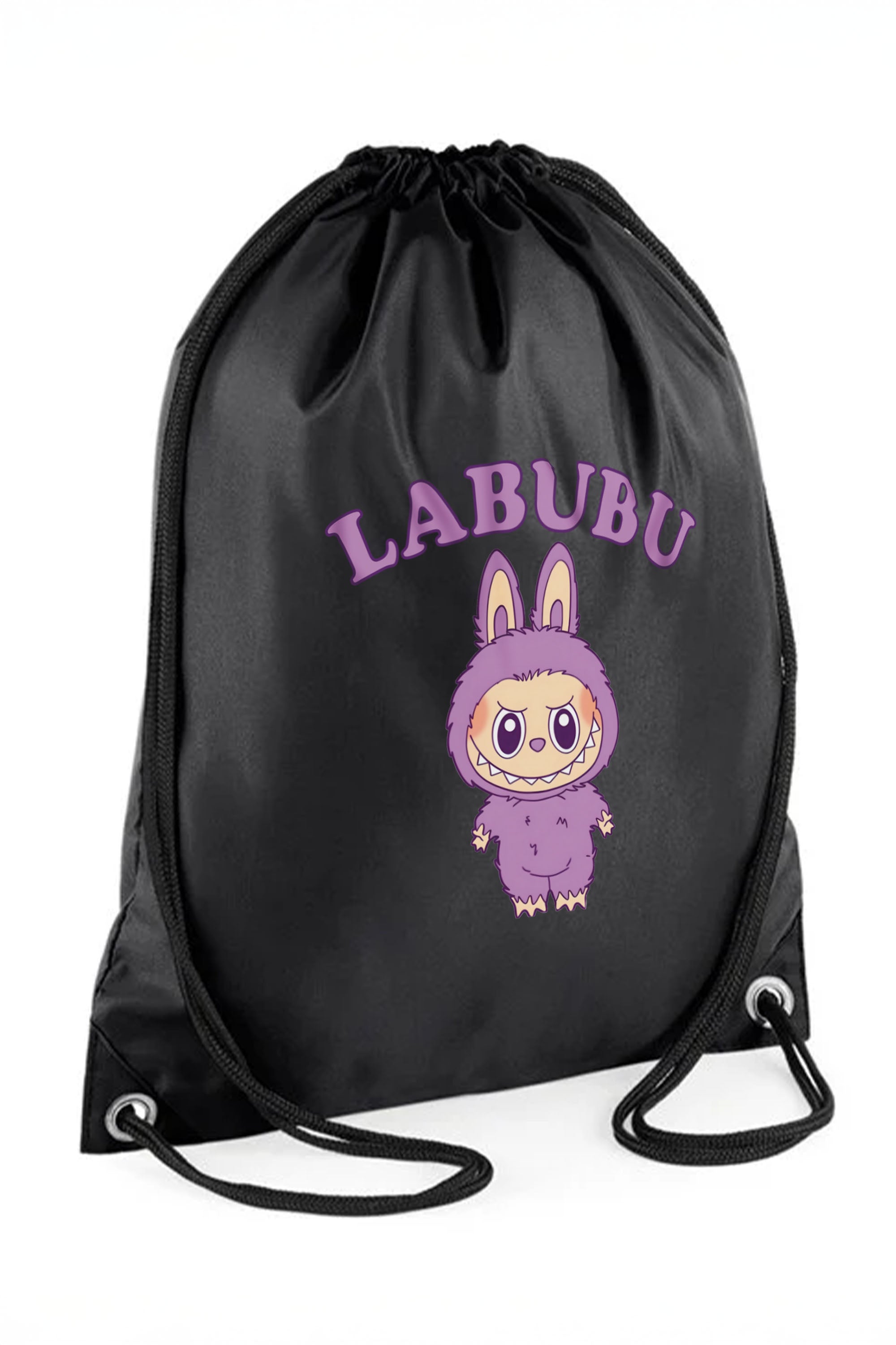Purple Labubu Printed Water-Resistant Gymsac