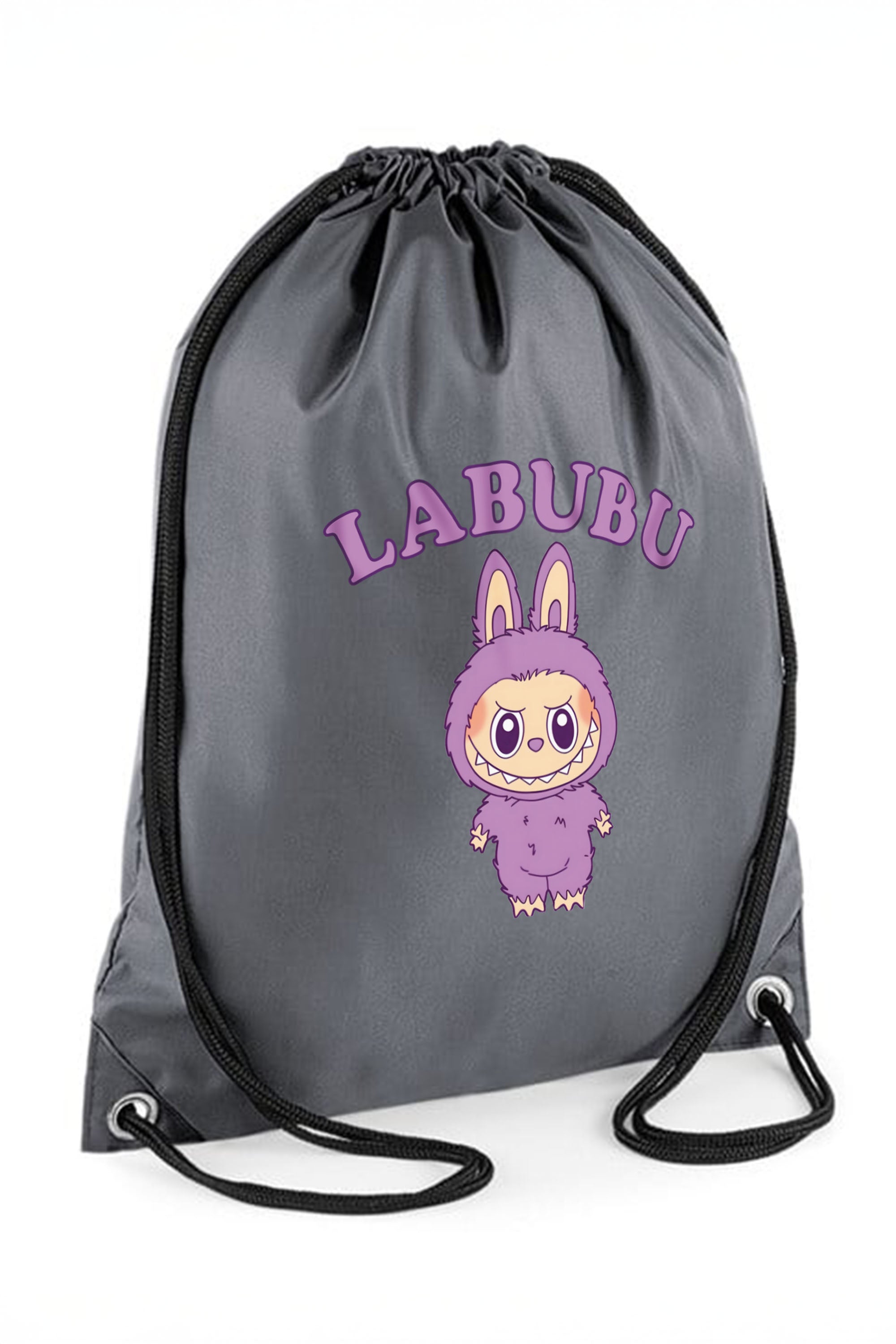 Purple Labubu Printed Water-Resistant Gymsac