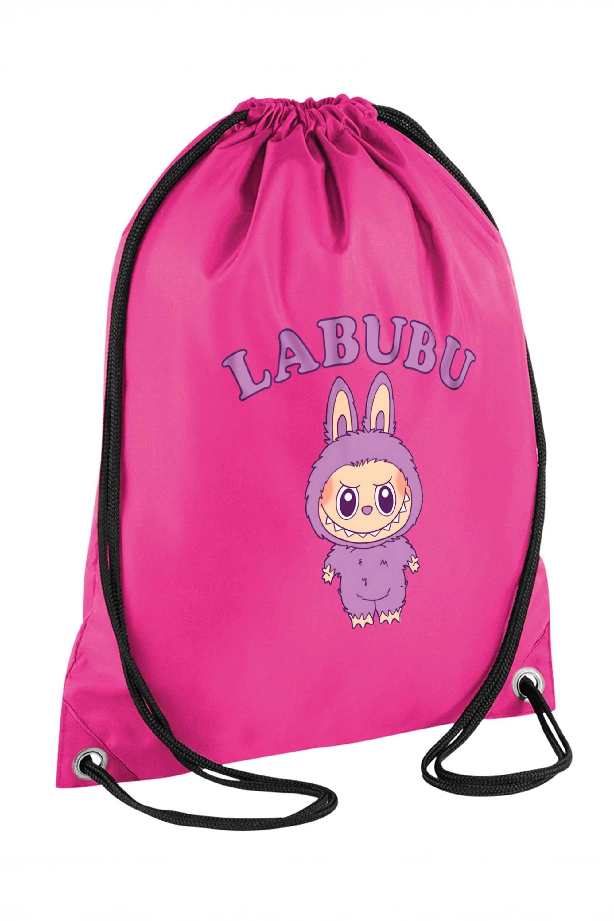 Purple Labubu Printed Water-Resistant Gymsac