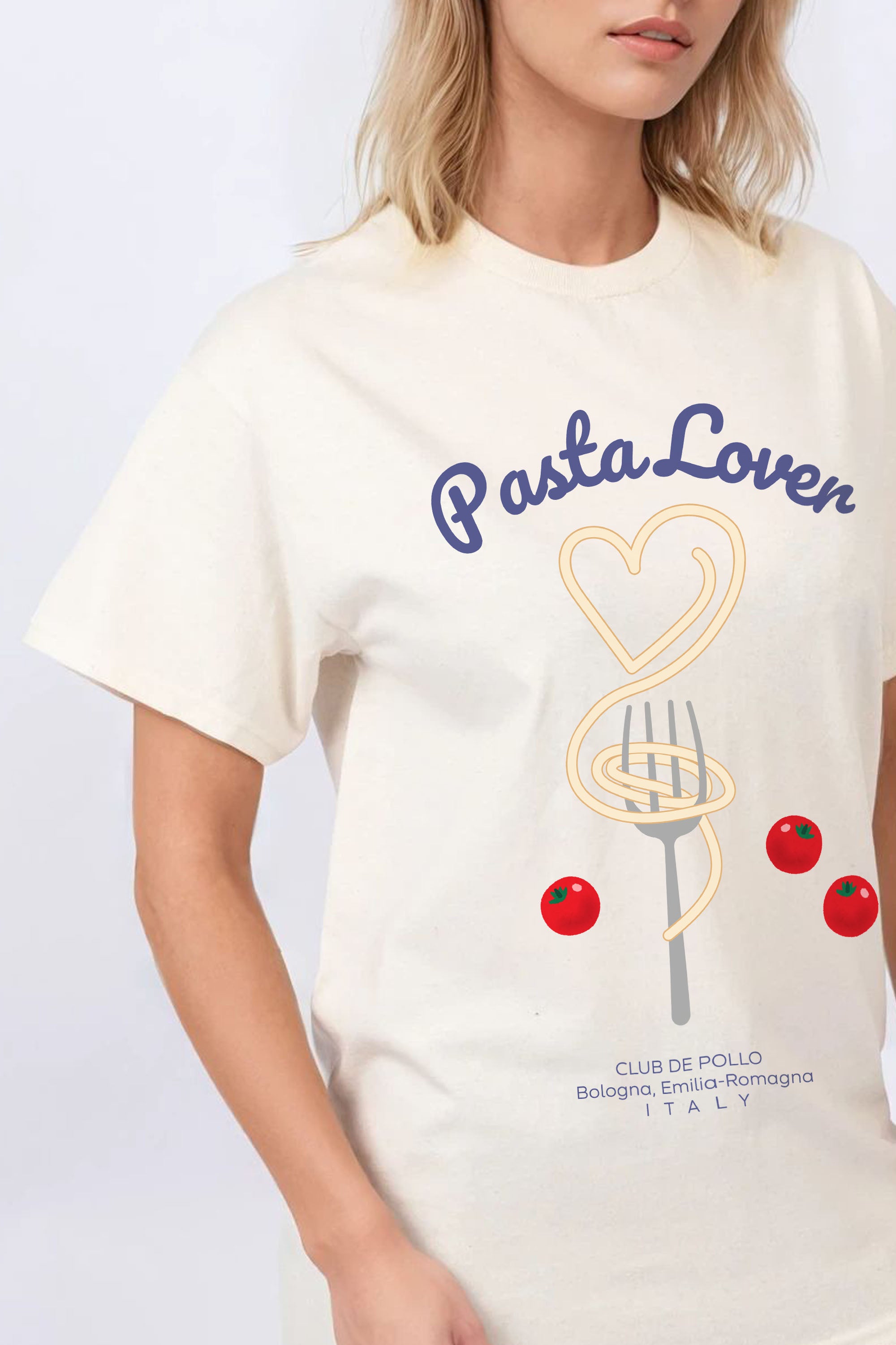 Regular Fit T-Shirt in Pasta Lover Print