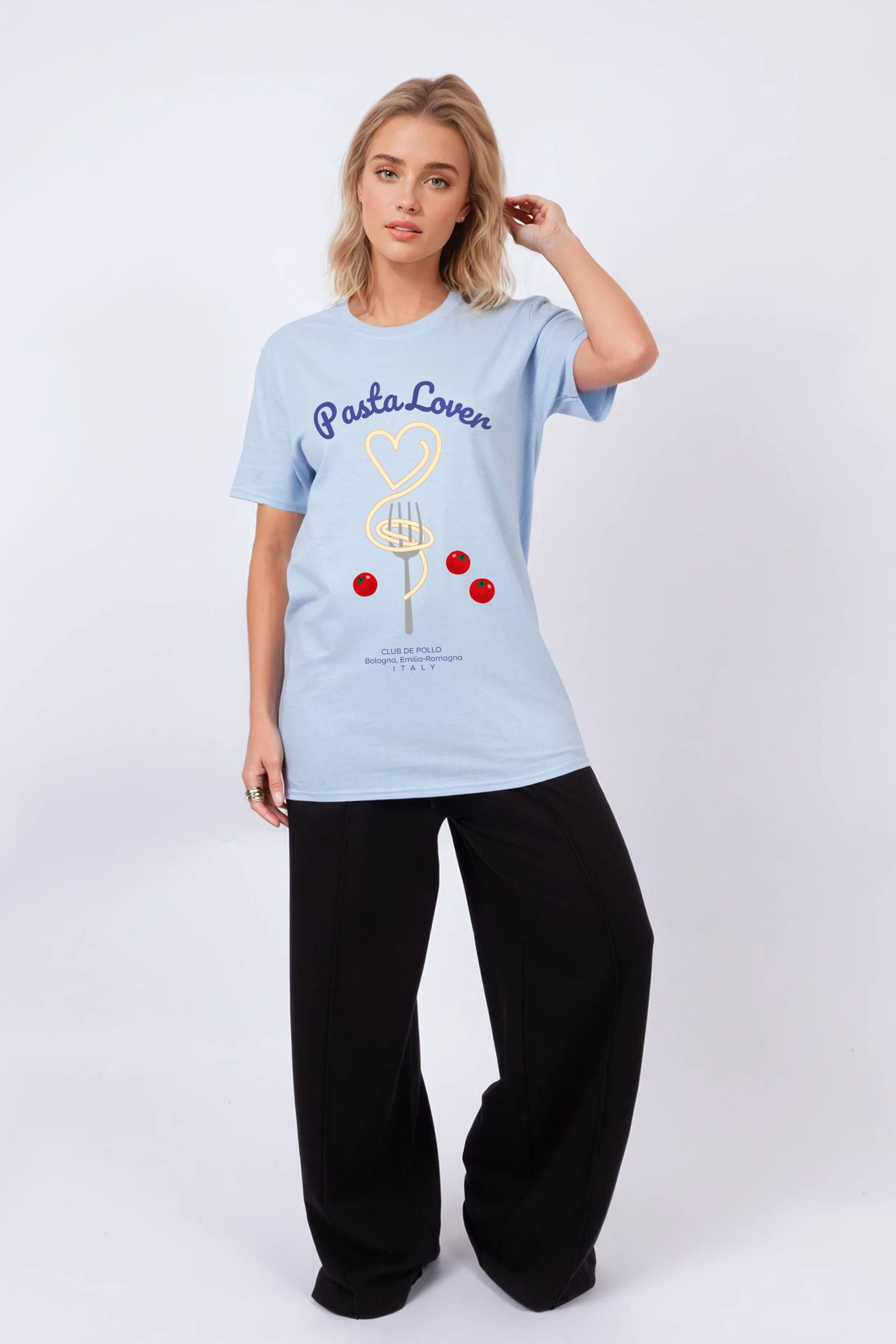 Regular Fit T-Shirt in Pasta Lover Print