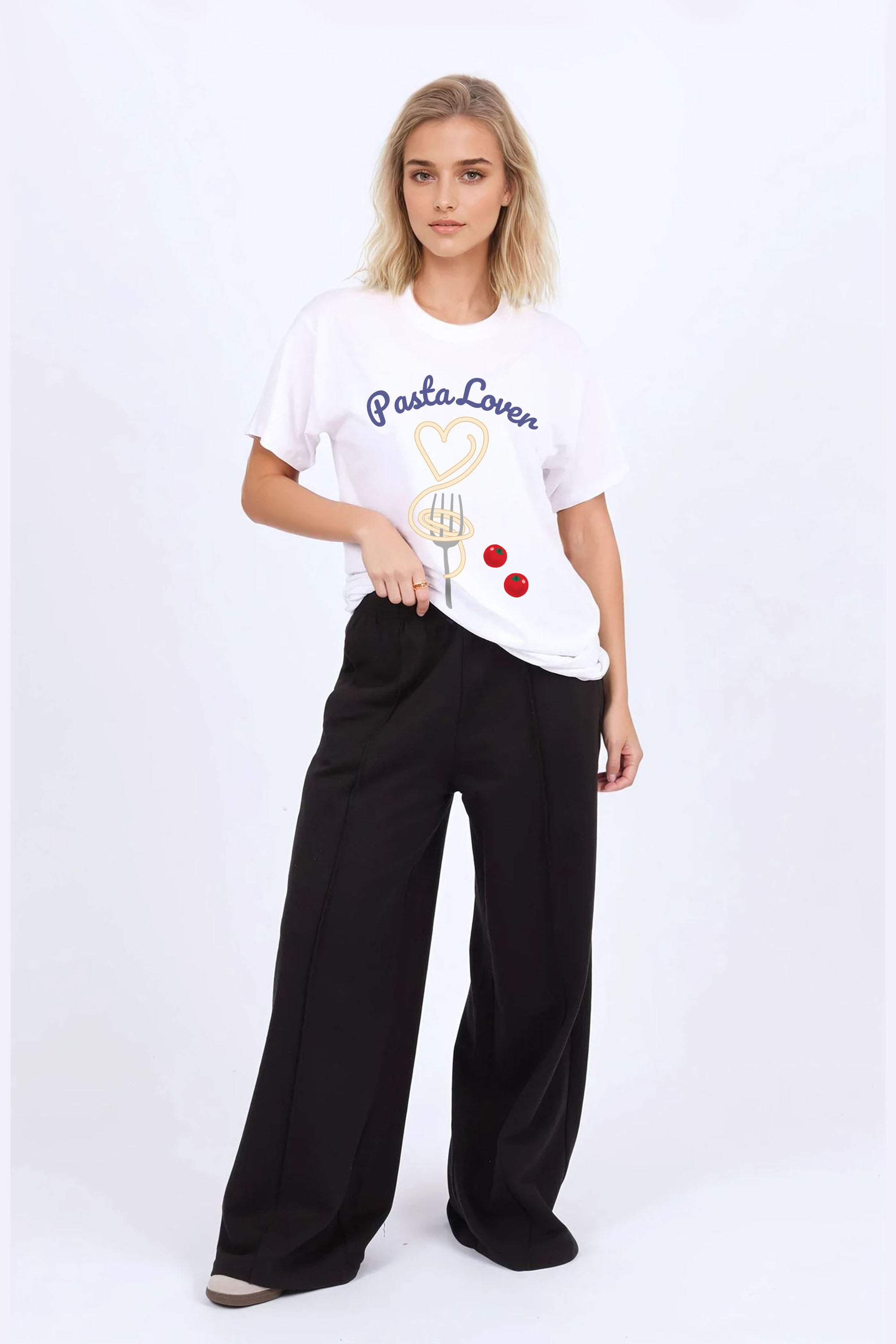 Regular Fit T-Shirt in Pasta Lover Print