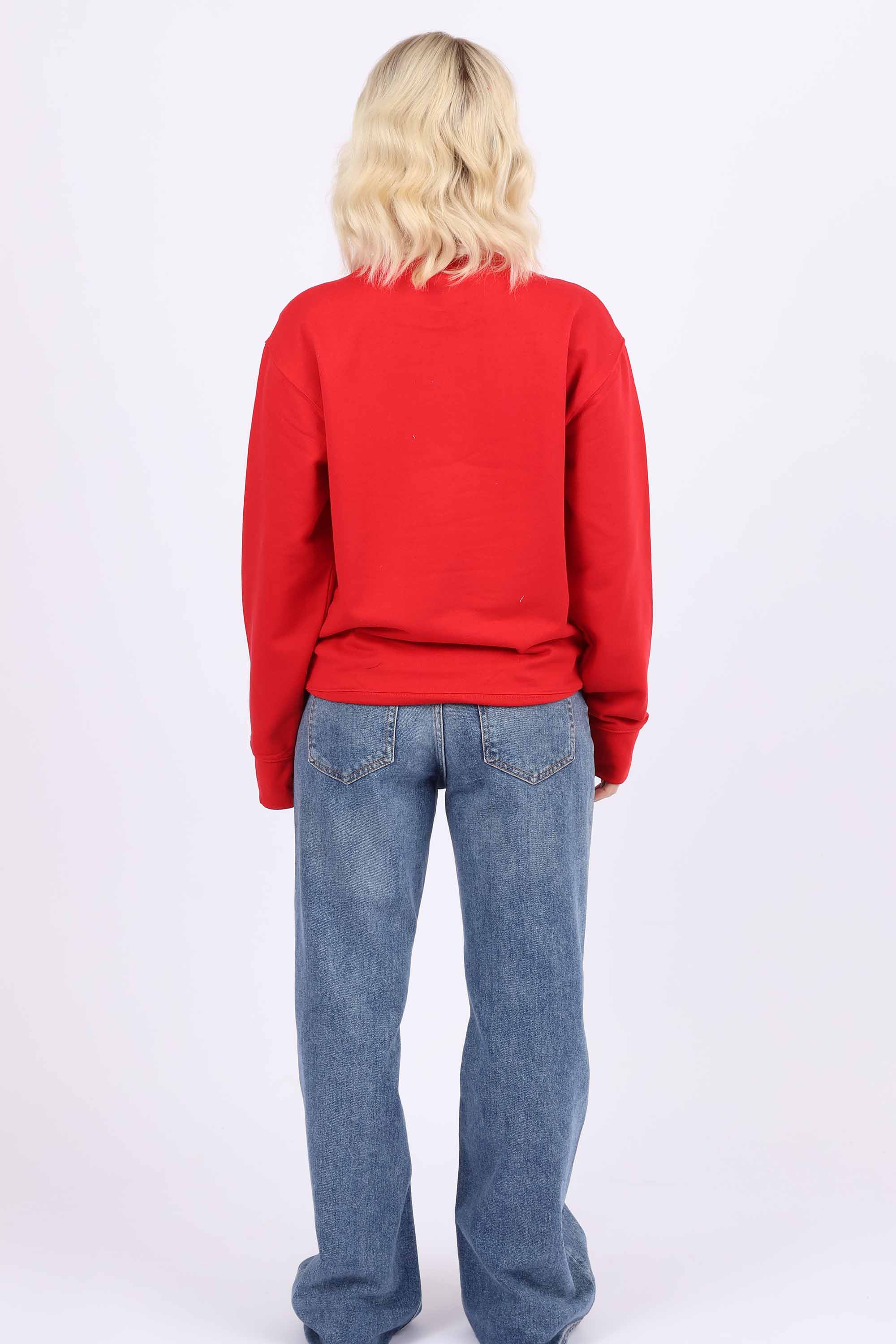 Basic Crew Neck Sweatshirt in Love Print