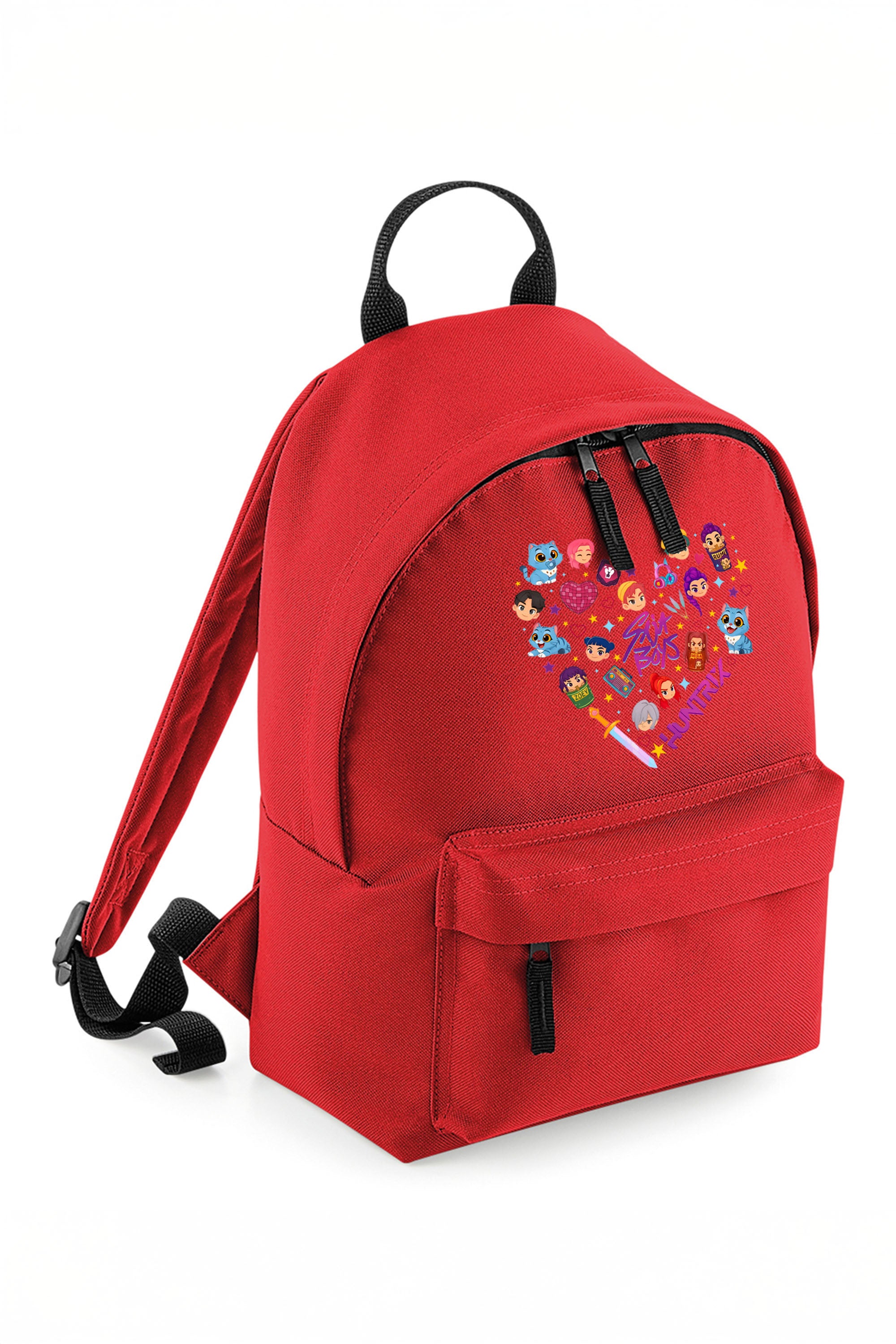 Kids K-pop Heart Squad Graphic Printed Mini Backpack