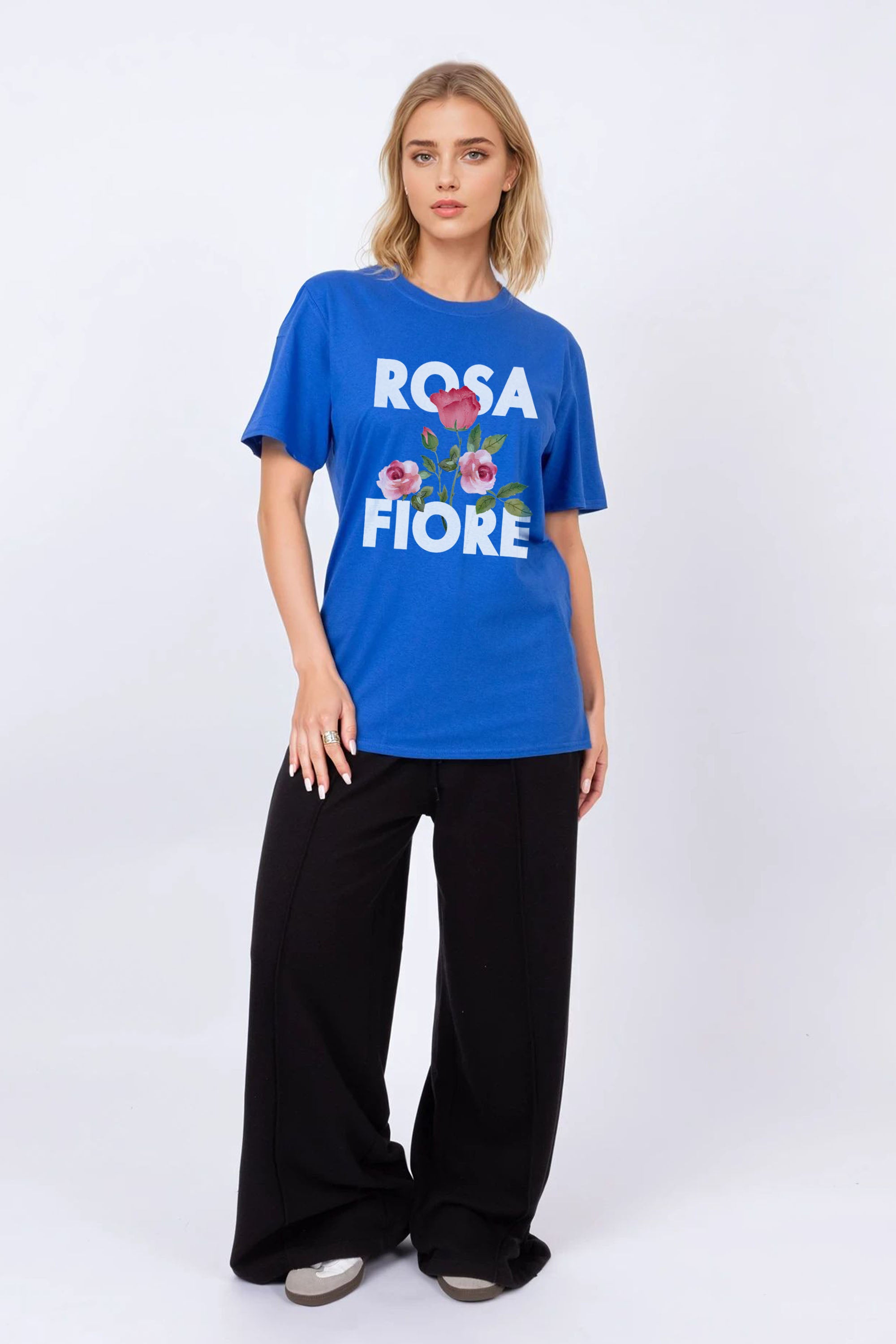 Regular Fit T-shirt in Rosa Fiore Floral Print