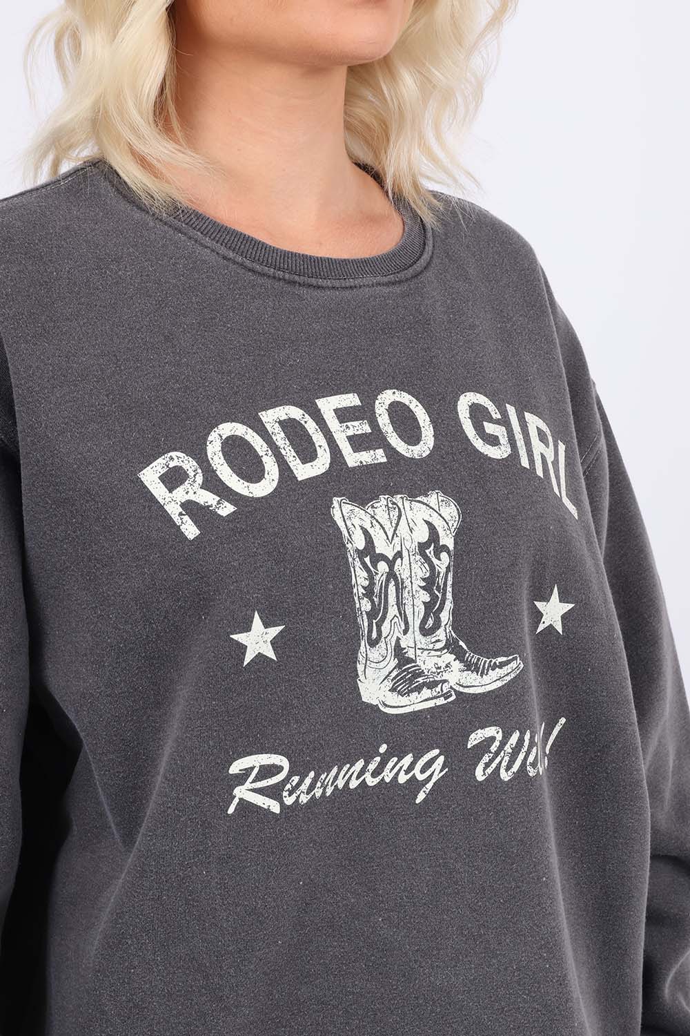 Overdye Sweatshirt In Rodeo Girl Print