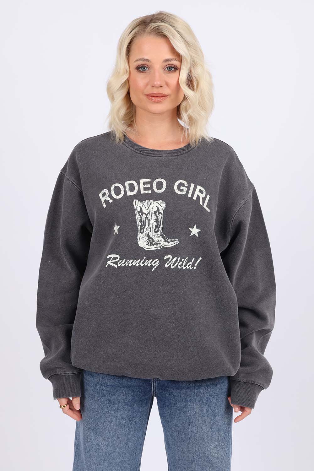 Overdye Sweatshirt In Rodeo Girl Print