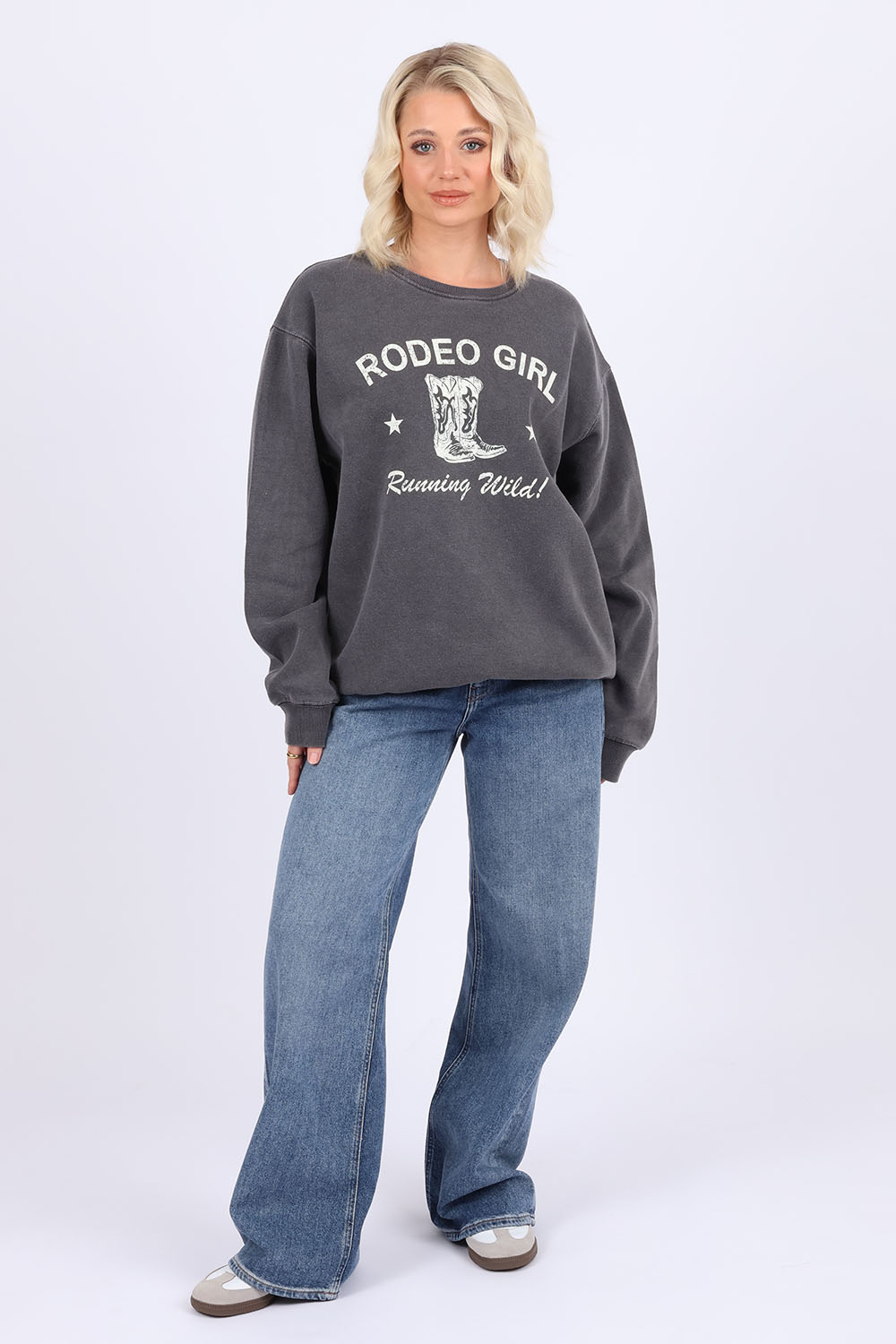 Overdye Sweatshirt In Rodeo Girl Print