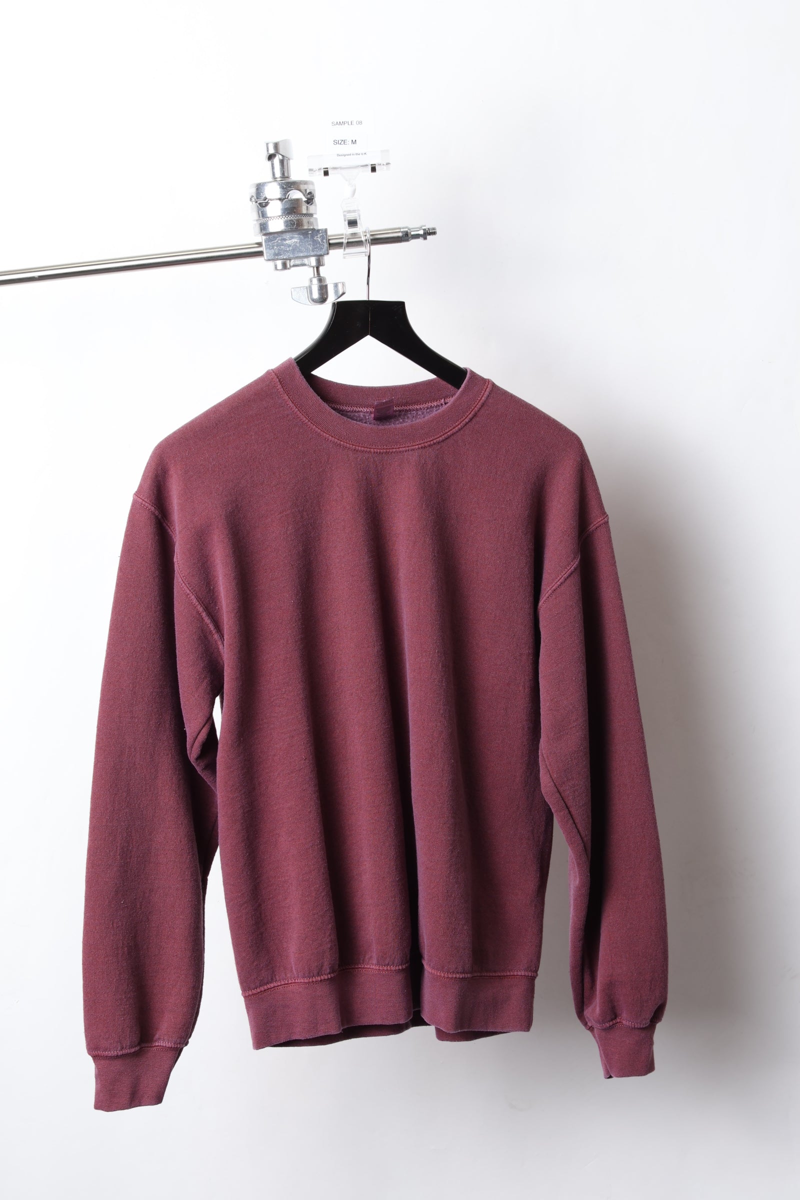 VINTAGE BURGUNDY WASHED SWEATSHIRT (SIZE M) - SAMPLE