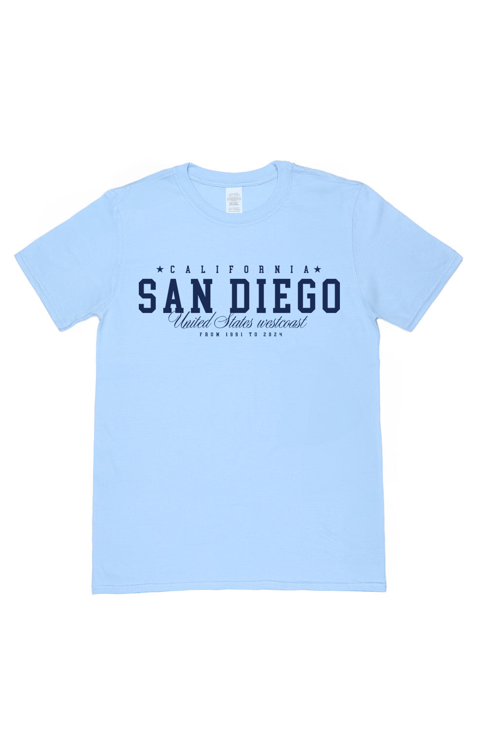 San Diego T-Shirt in Light Blue (Custom Packs)
