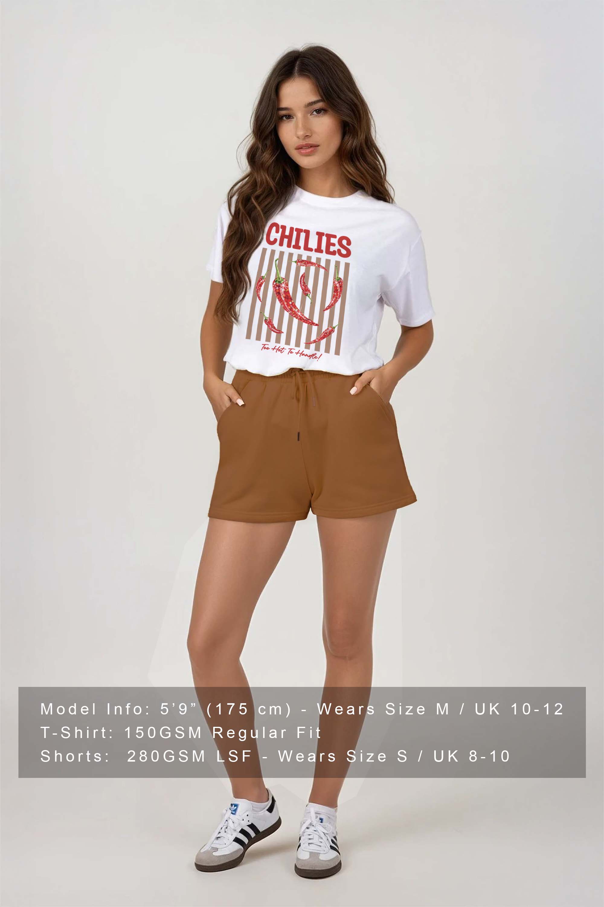 Regular Fit T-shirt LSF Short Sets In Retro Chilies Print (Pack of 4 Sets)