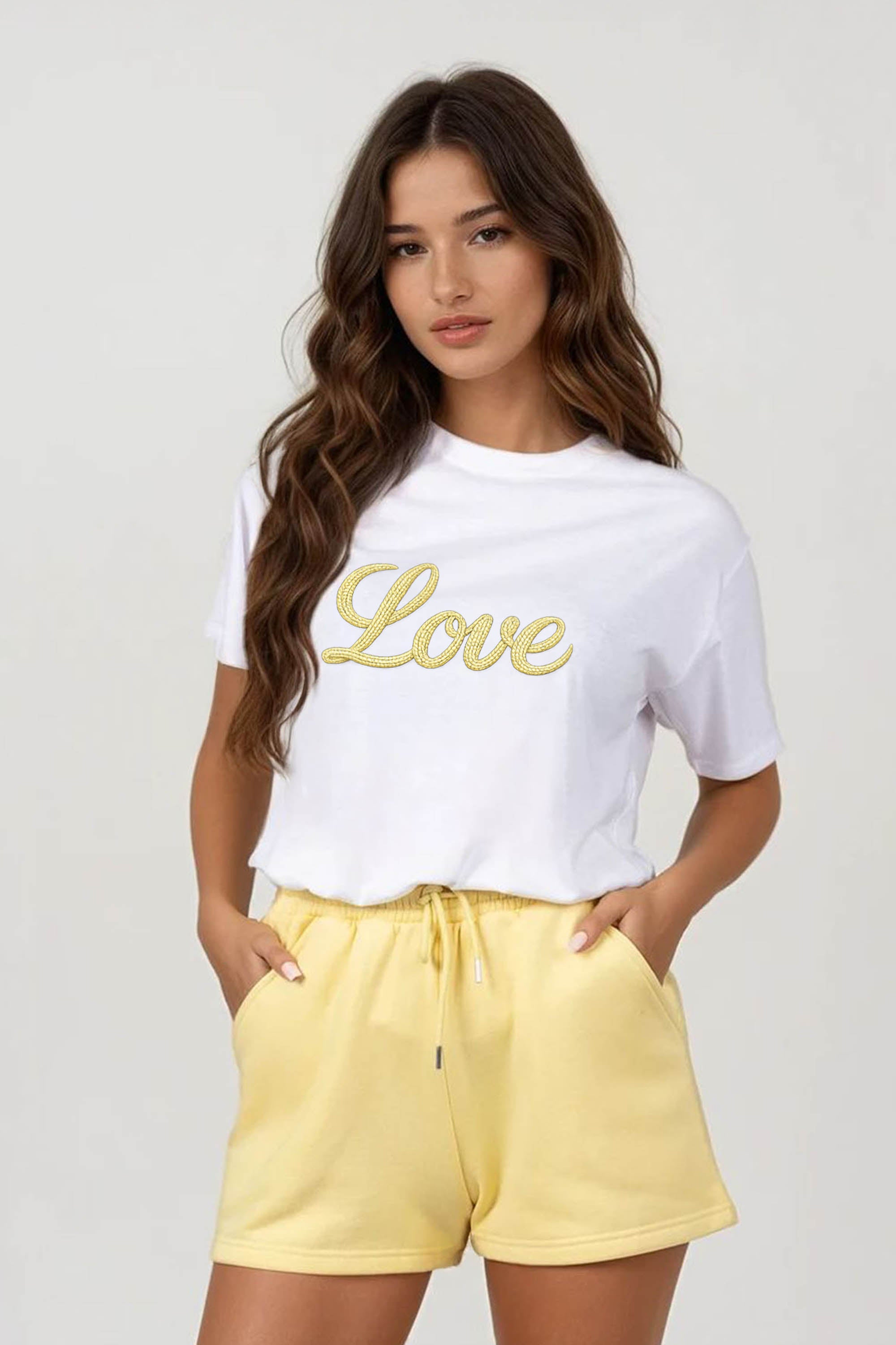 Regular Fit T-Shirt & LSF Short Sets In Love Print (Pack of 4 sets)