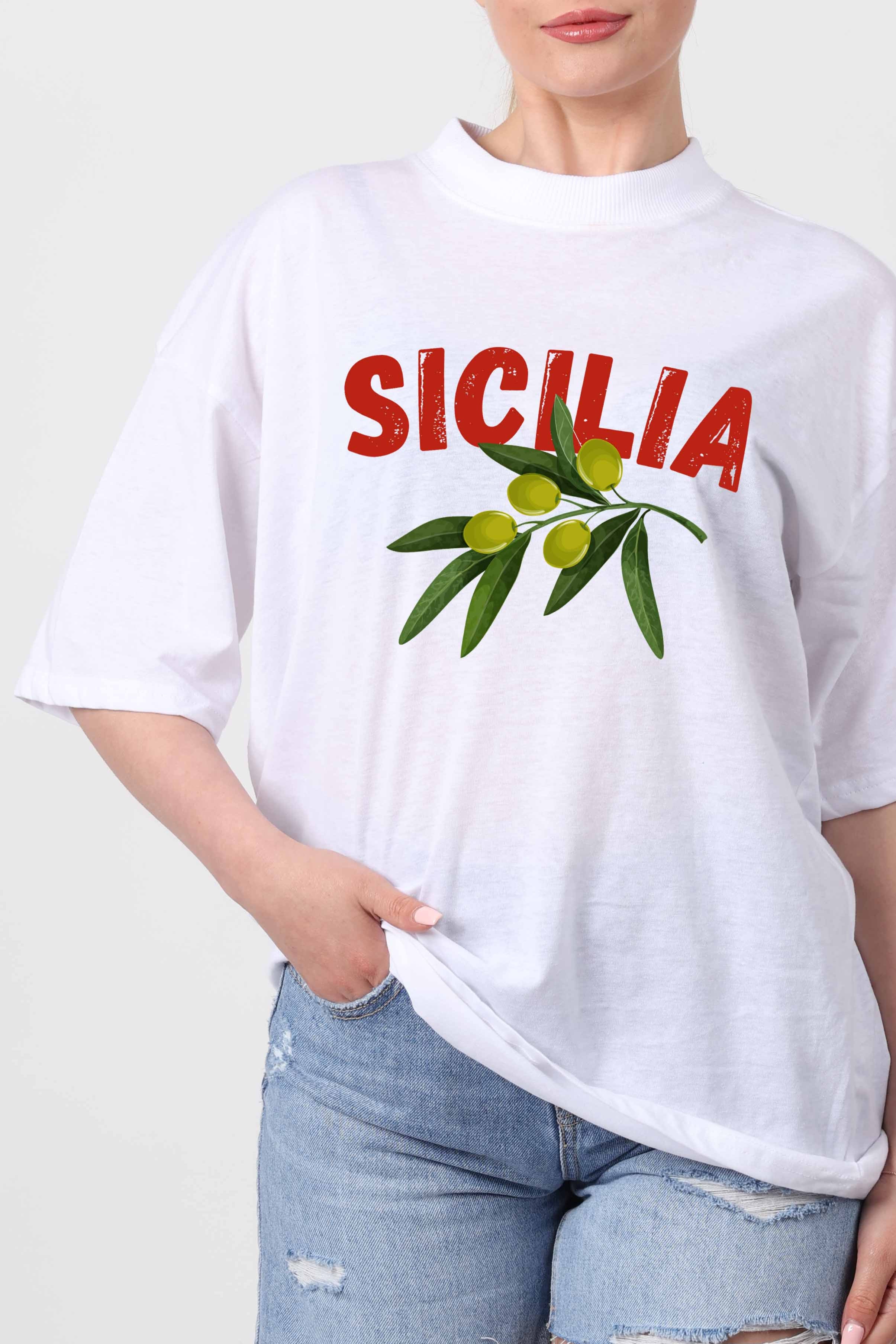 150GSM Oversized T-Shirts in Sicilia Lemon Print