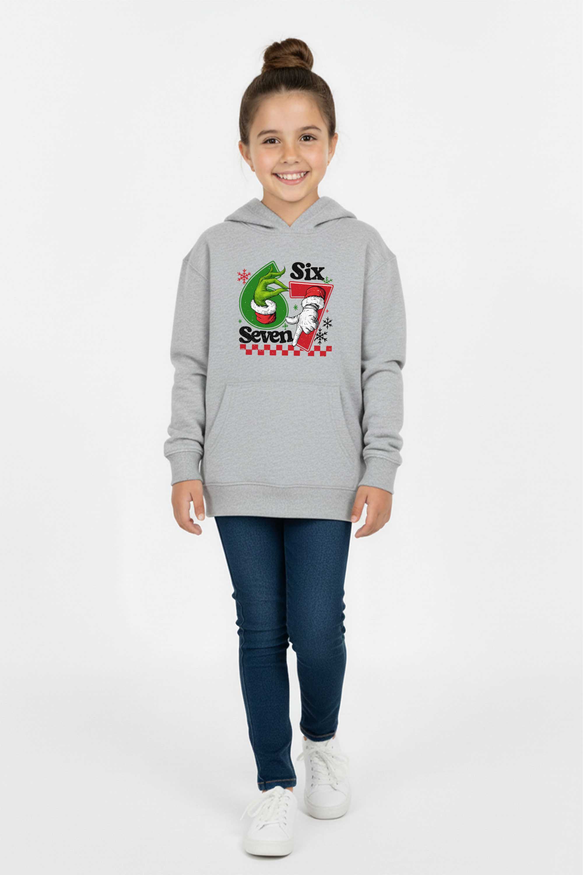 Kids Christmas 67 Trend Graphic Printed Hoodie