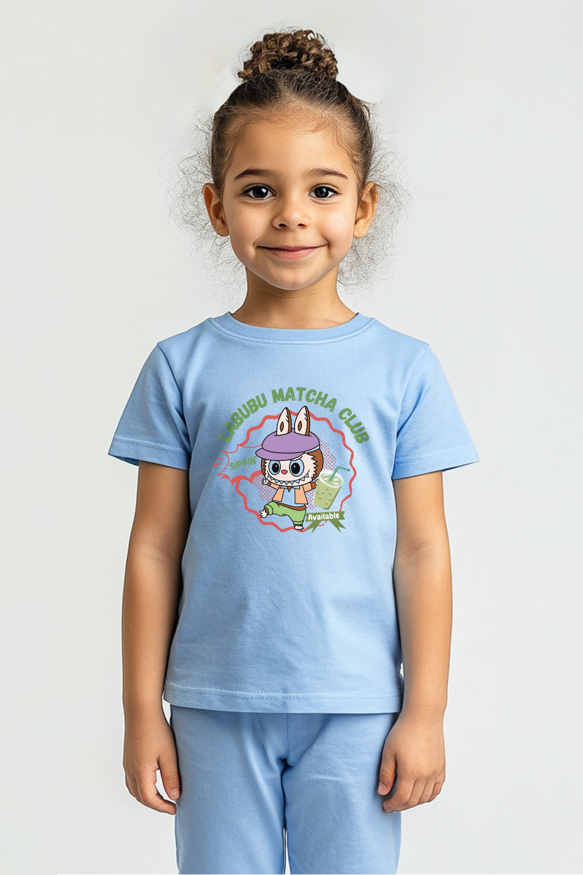Kids Labubu Matcha Club Printed T-Shirt