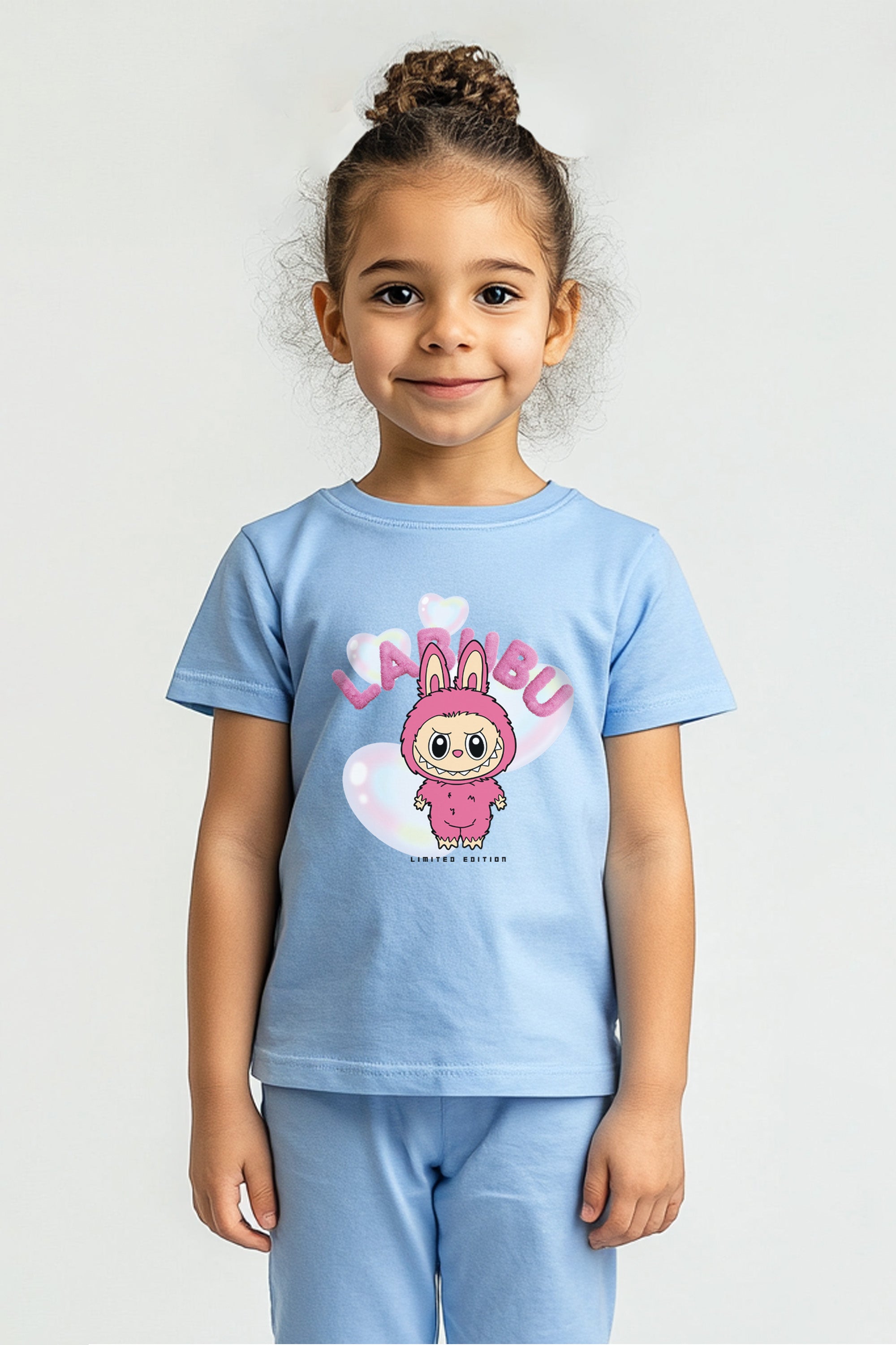Kids Cute Labubu Printed T-Shirt