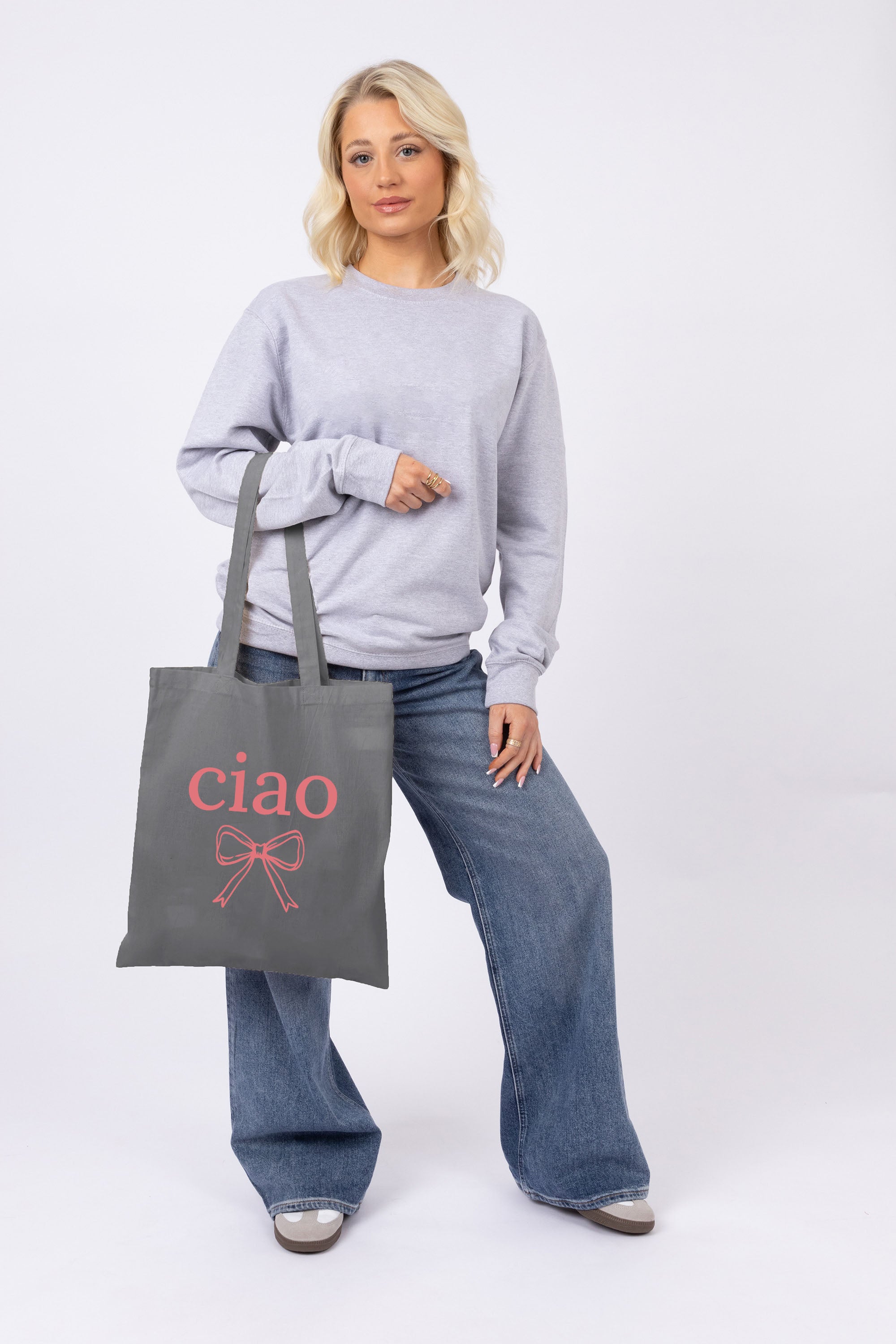 Ciao Bow Printed Tote Bag