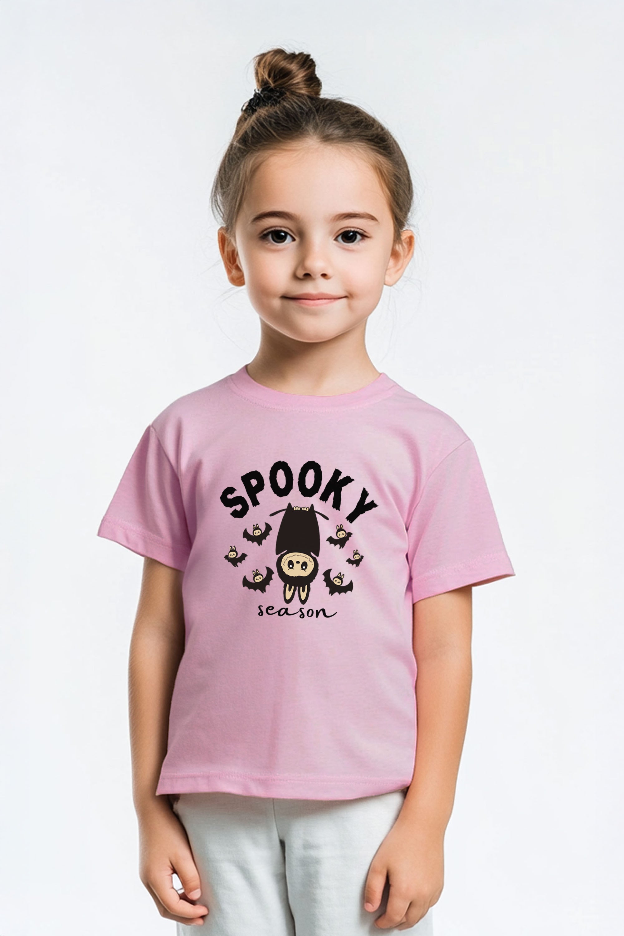 Kids Halloween Spooky Labubu Season Printed T-Shirt