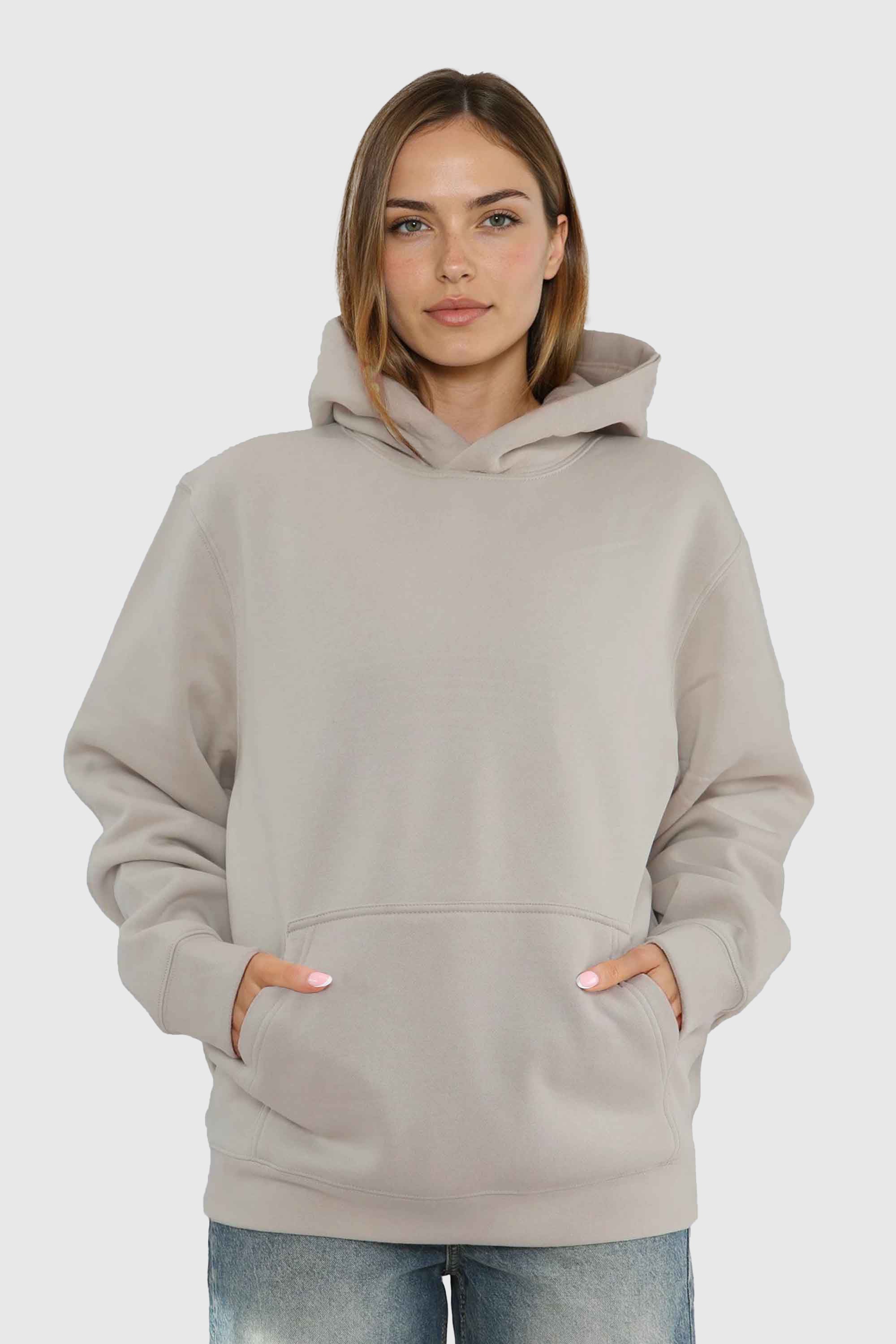 Unisex 280GSM Ringspun Blended Plain Hoodie