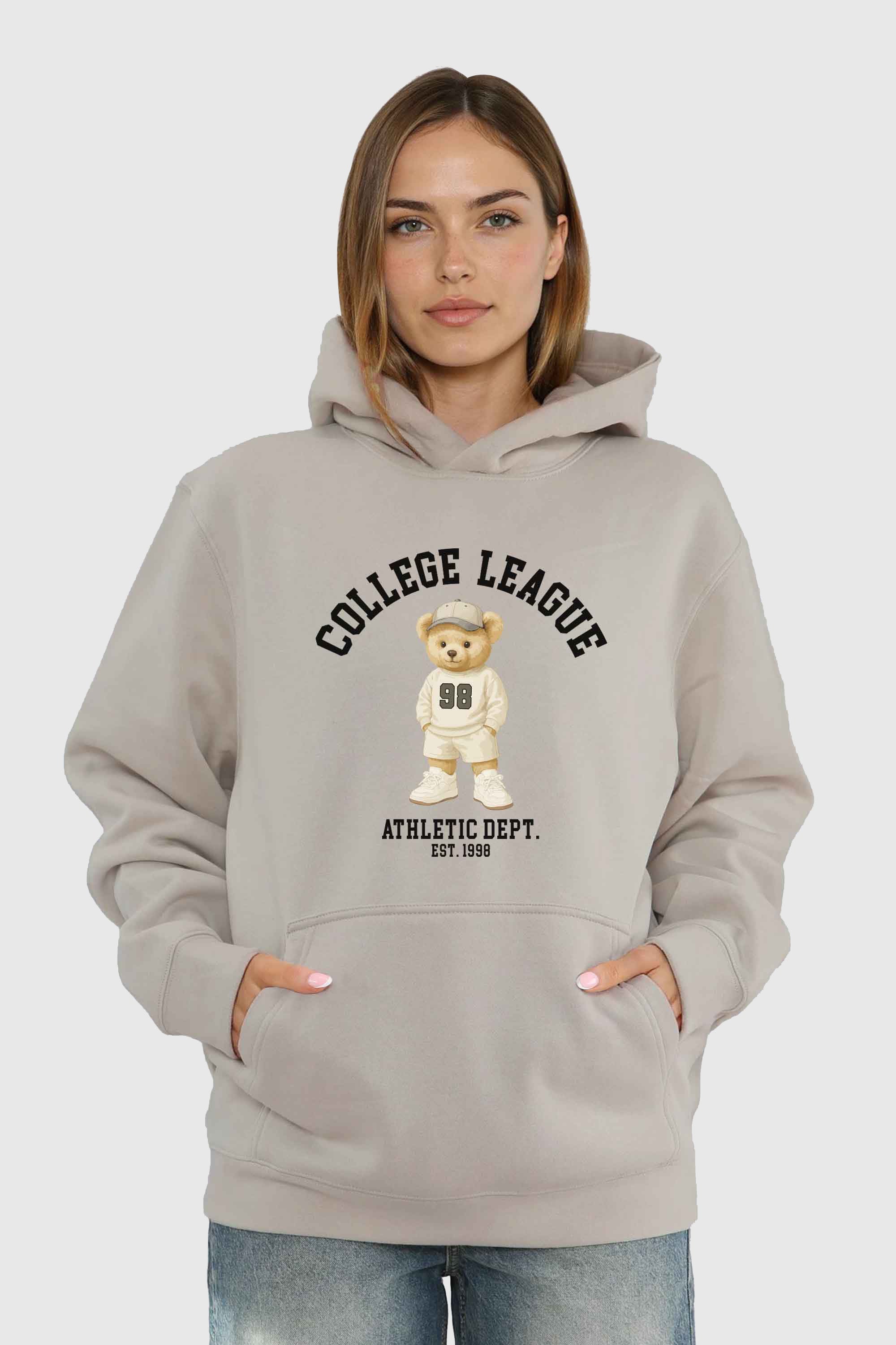 Unisex 280GSM Blended College League Teddy Athletic Printed Hoodie