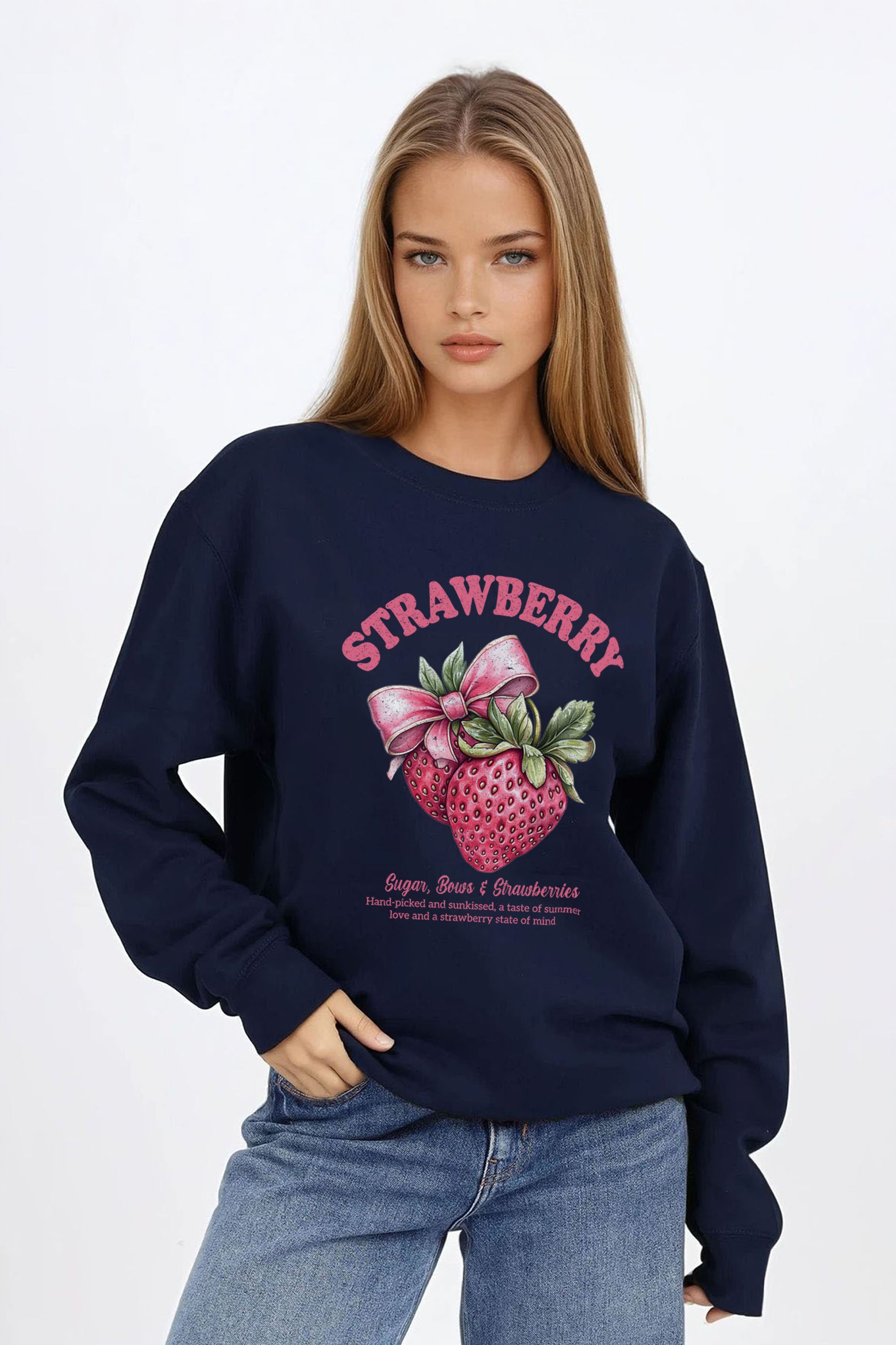 Strawberry Printed Sweatshirt