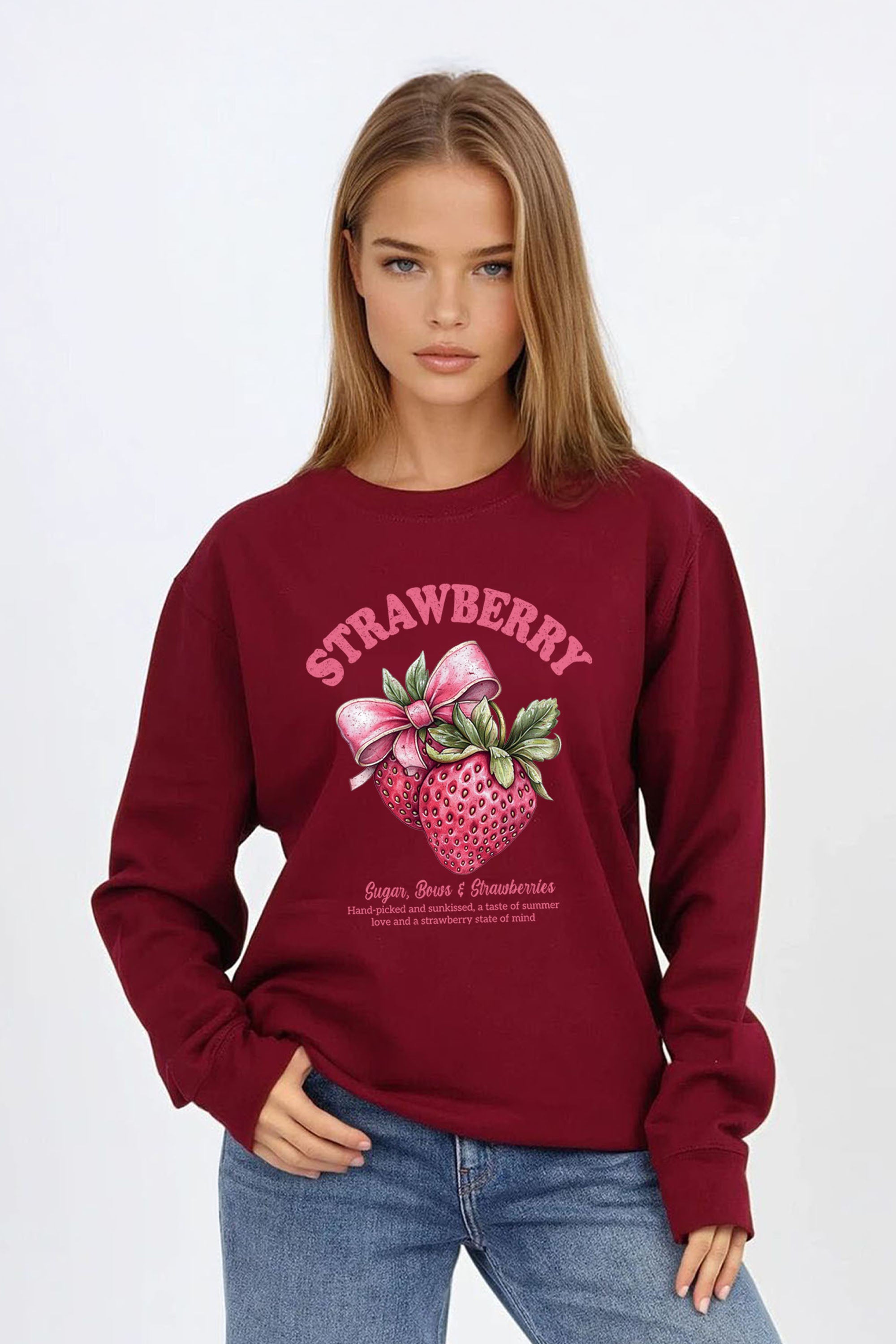 Strawberry Printed Sweatshirt