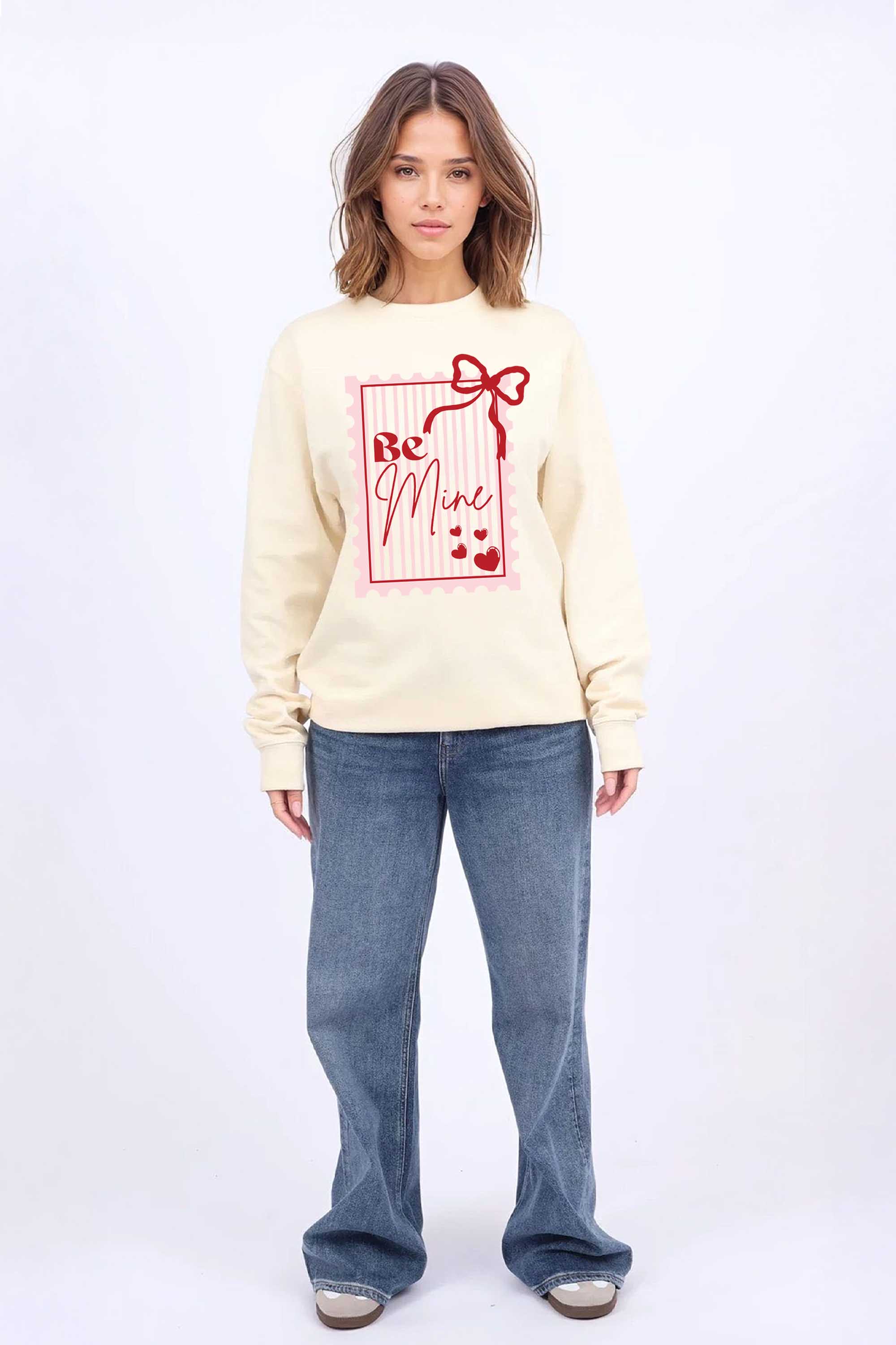 Be Mine Valentine Printed Sweatshirt