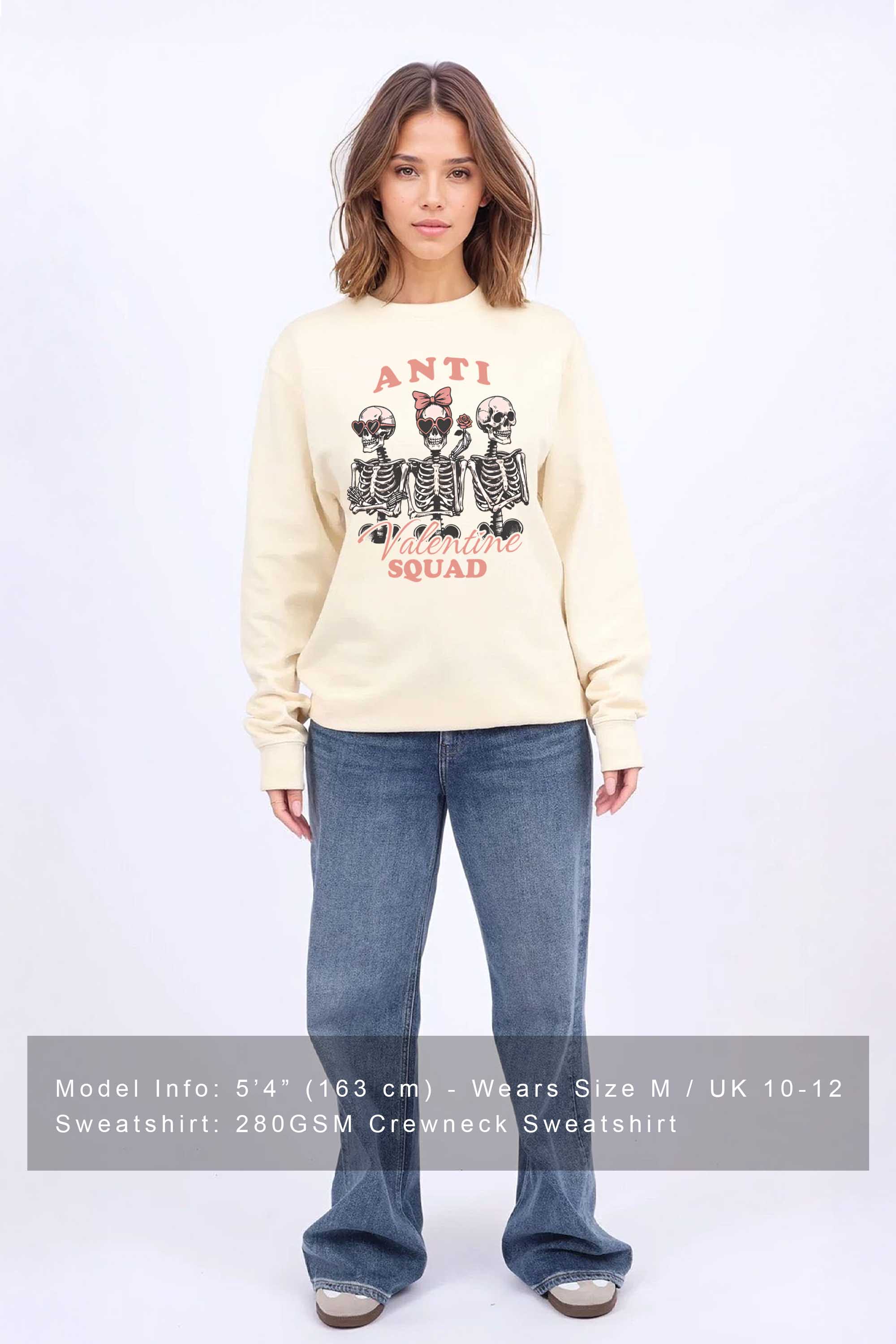 Anti Valentine Squad Printed Sweatshirt