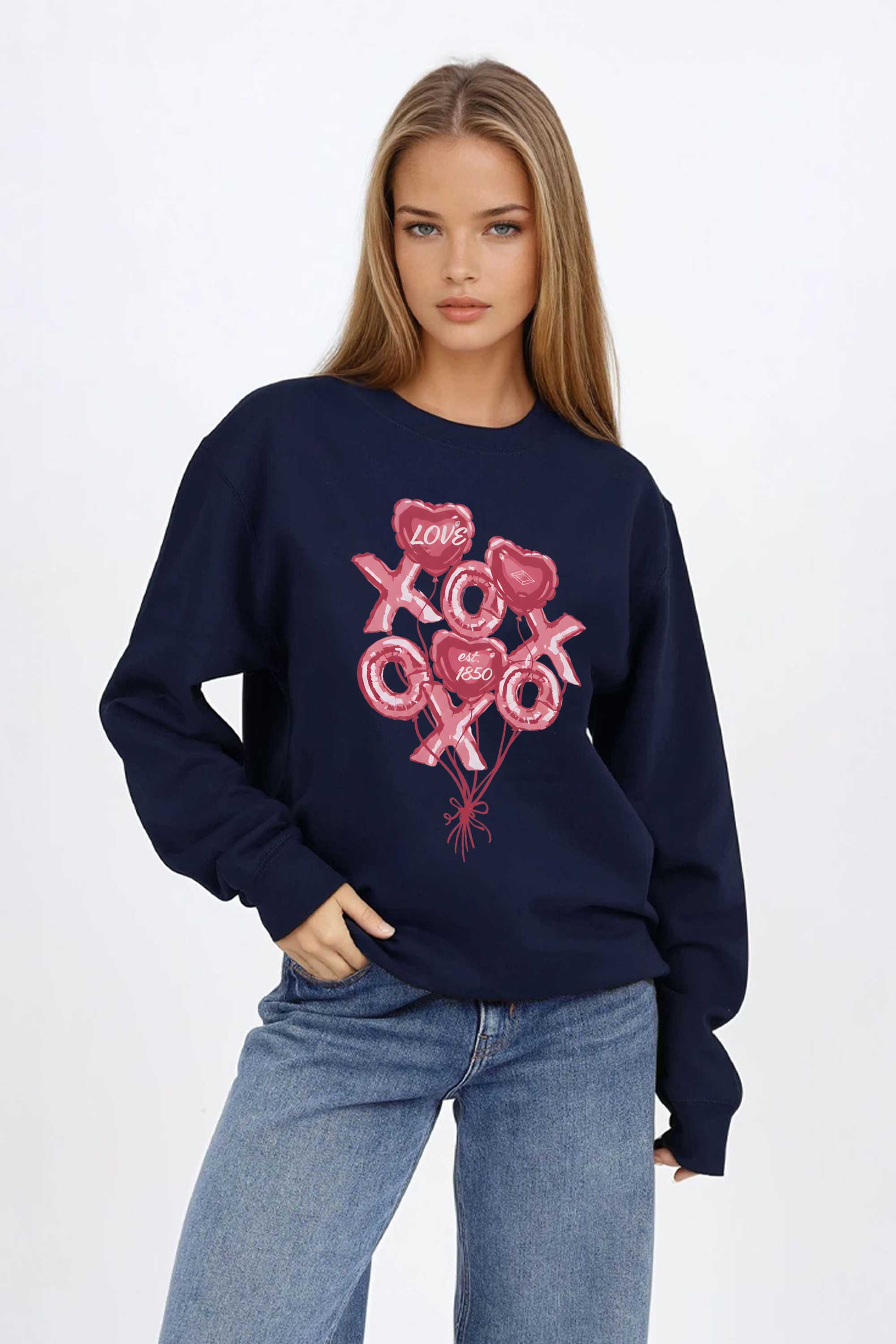 Valentine XOXO Love Printed Sweatshirt
