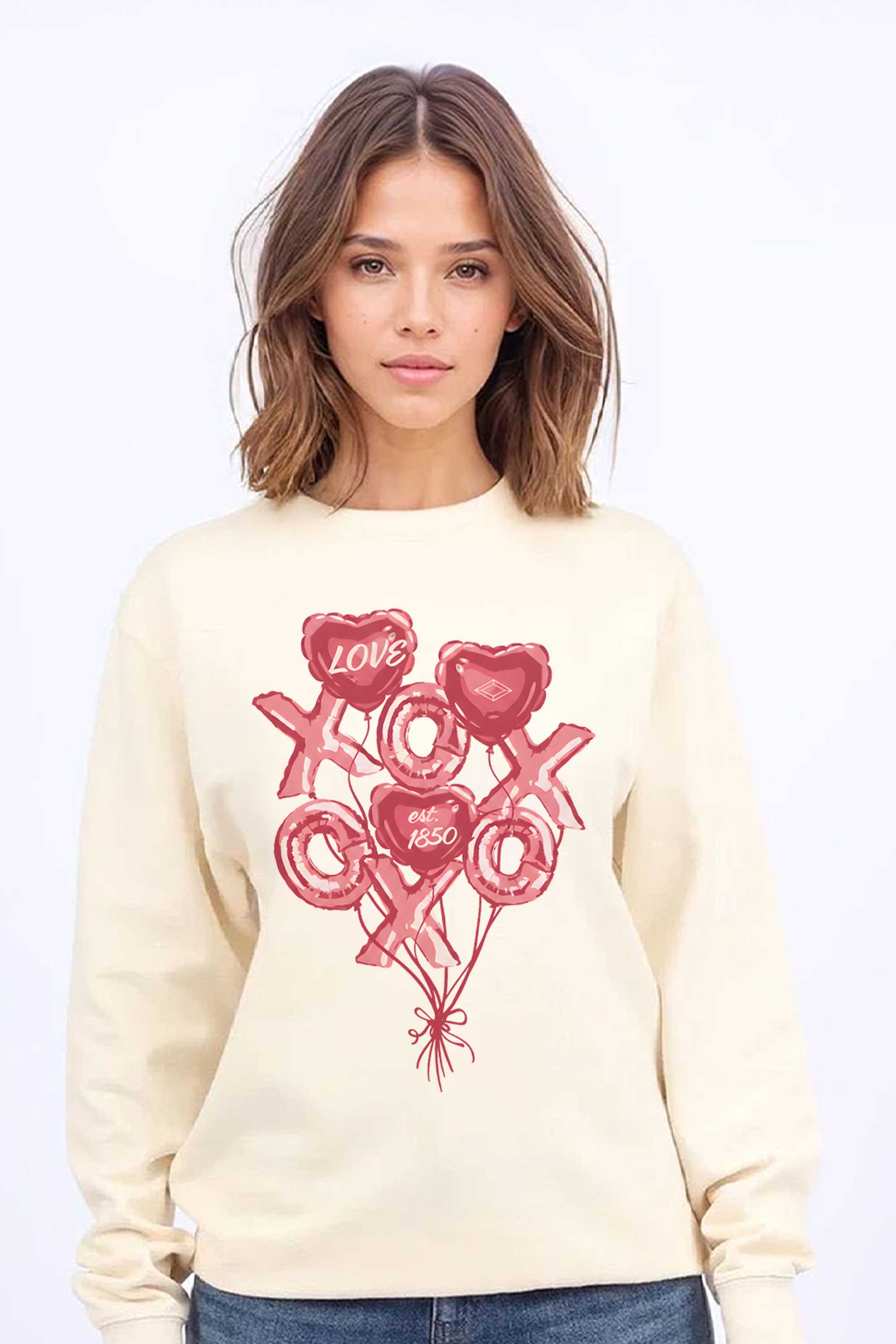 Valentine XOXO Love Printed Sweatshirt